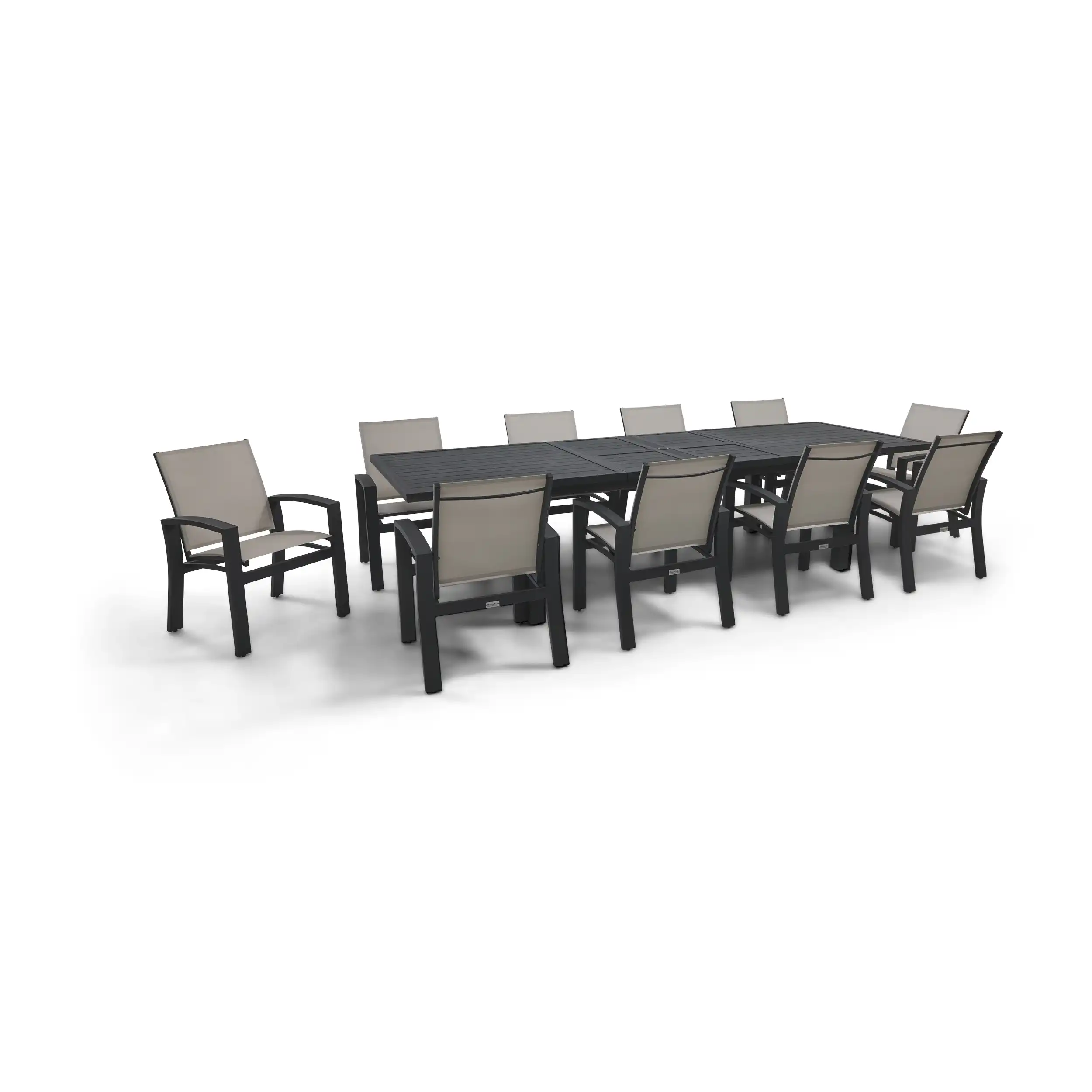 Prescott 11 Piece Black Extension Dining Table Group - Image 2