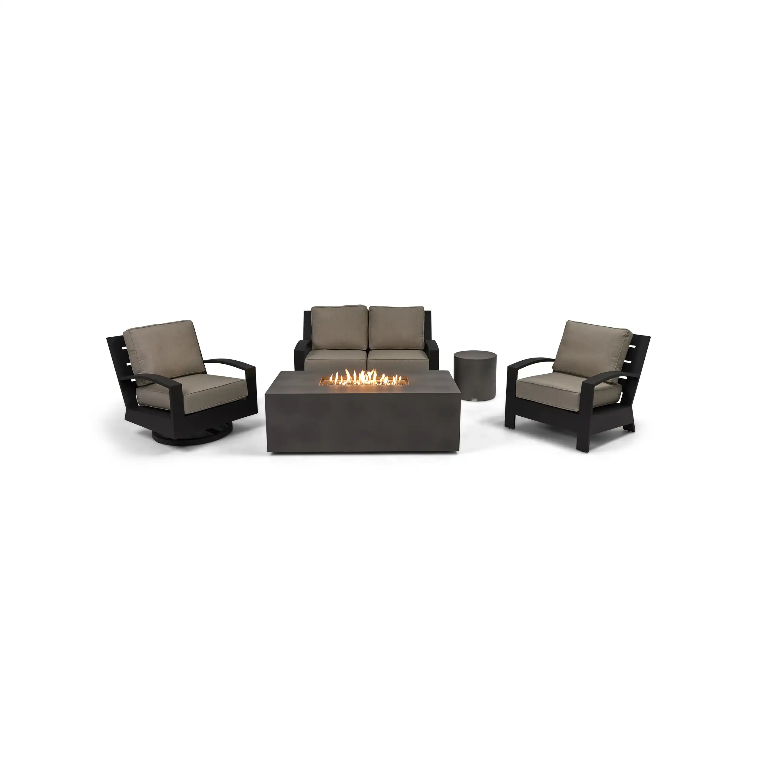 Prescott 5 Piece Loveseat Firepit/Chat Group - Image 2