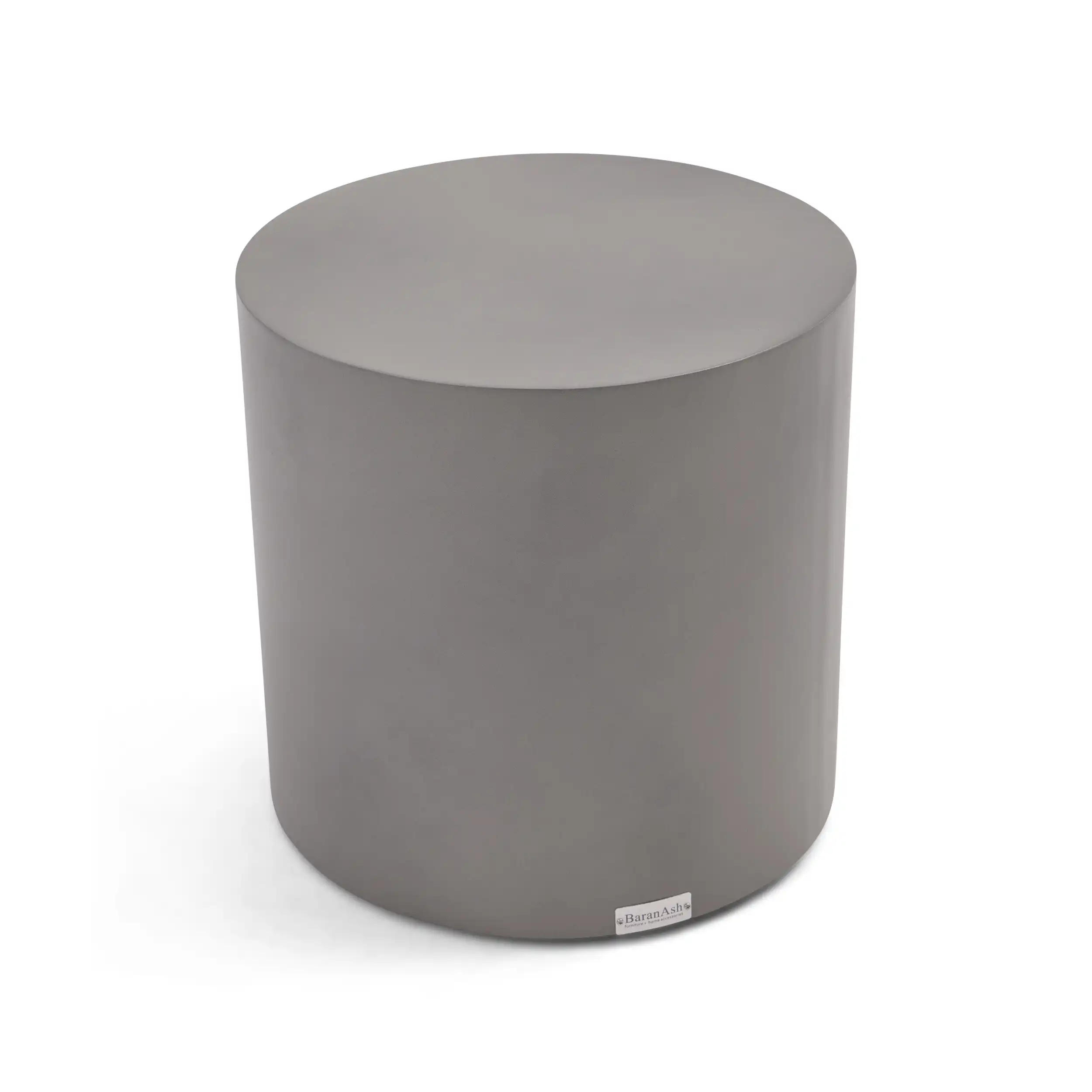 18" Round Concrete Faux Modern End Table - Image 3