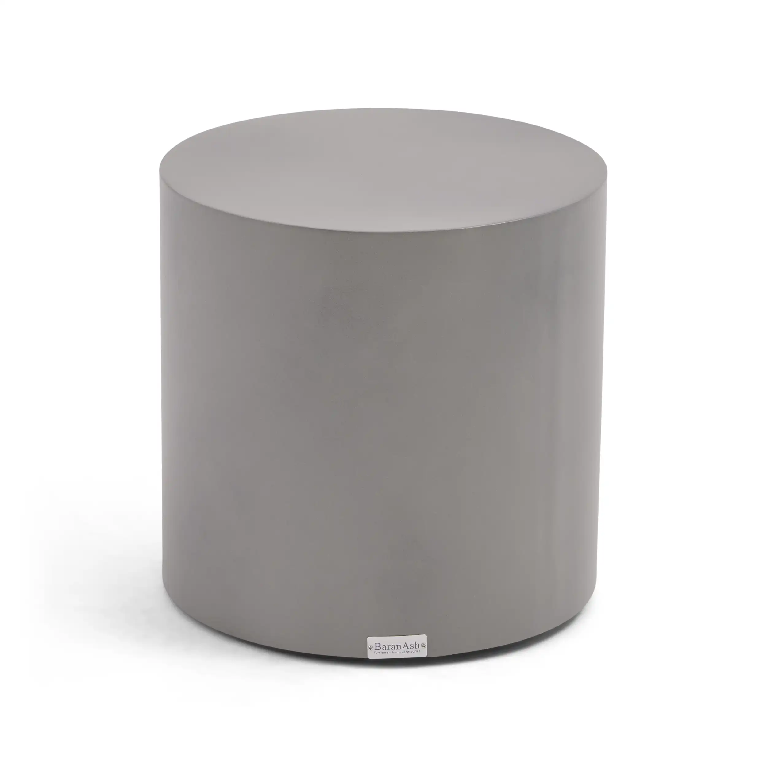 18" Round Concrete Faux Modern End Table - Image 2