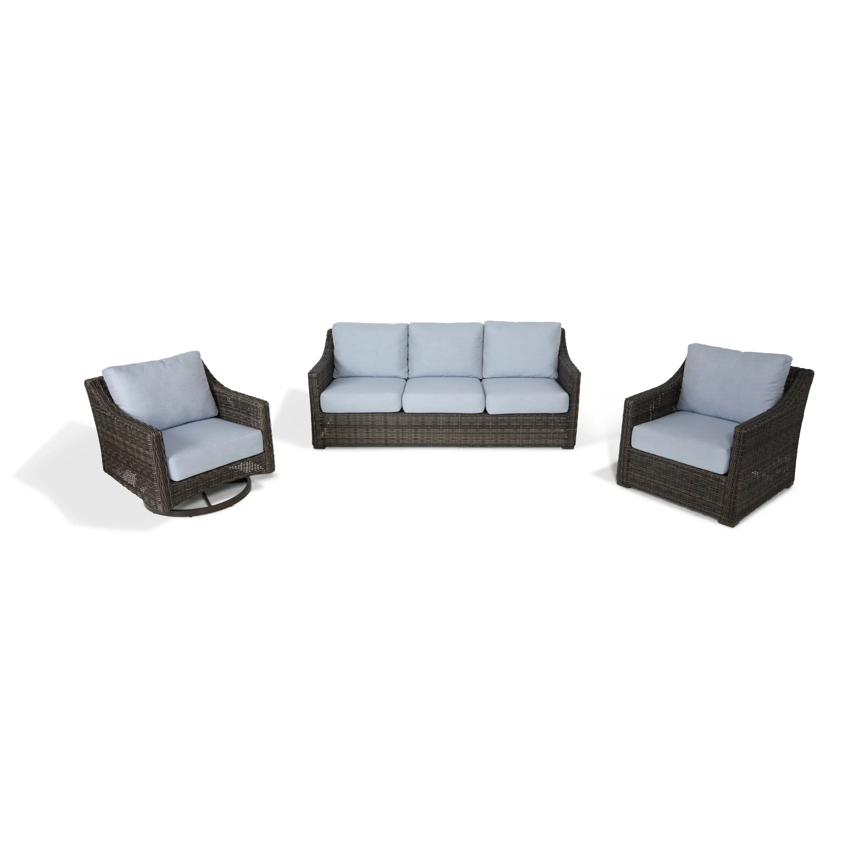 Rosario Grey 3 Piece Sofa Group - Topsail Rain - Image 3