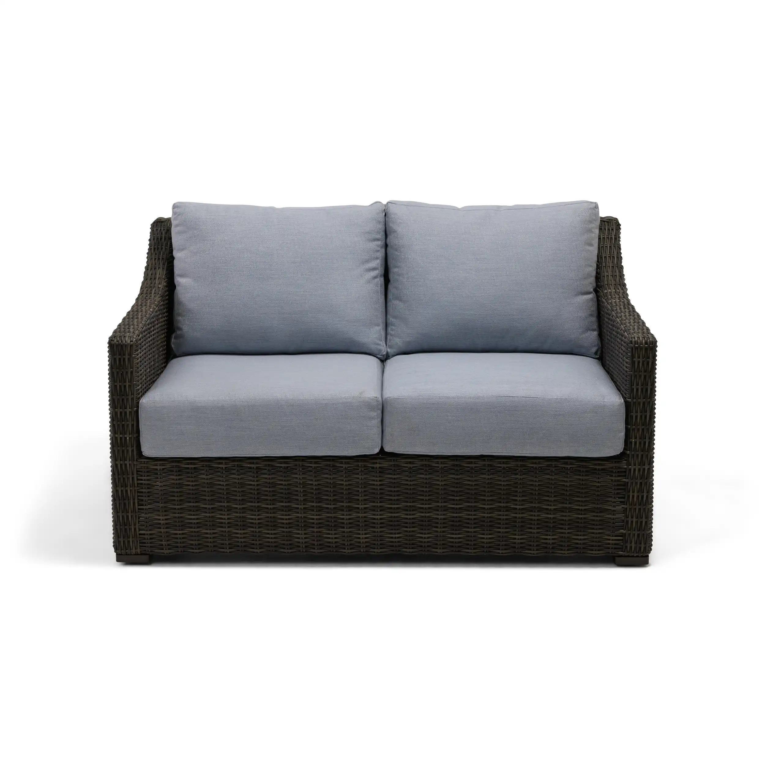 Rosario Grey 5 Piece Loveseat Chat Group - Topsail Rain - Image 4