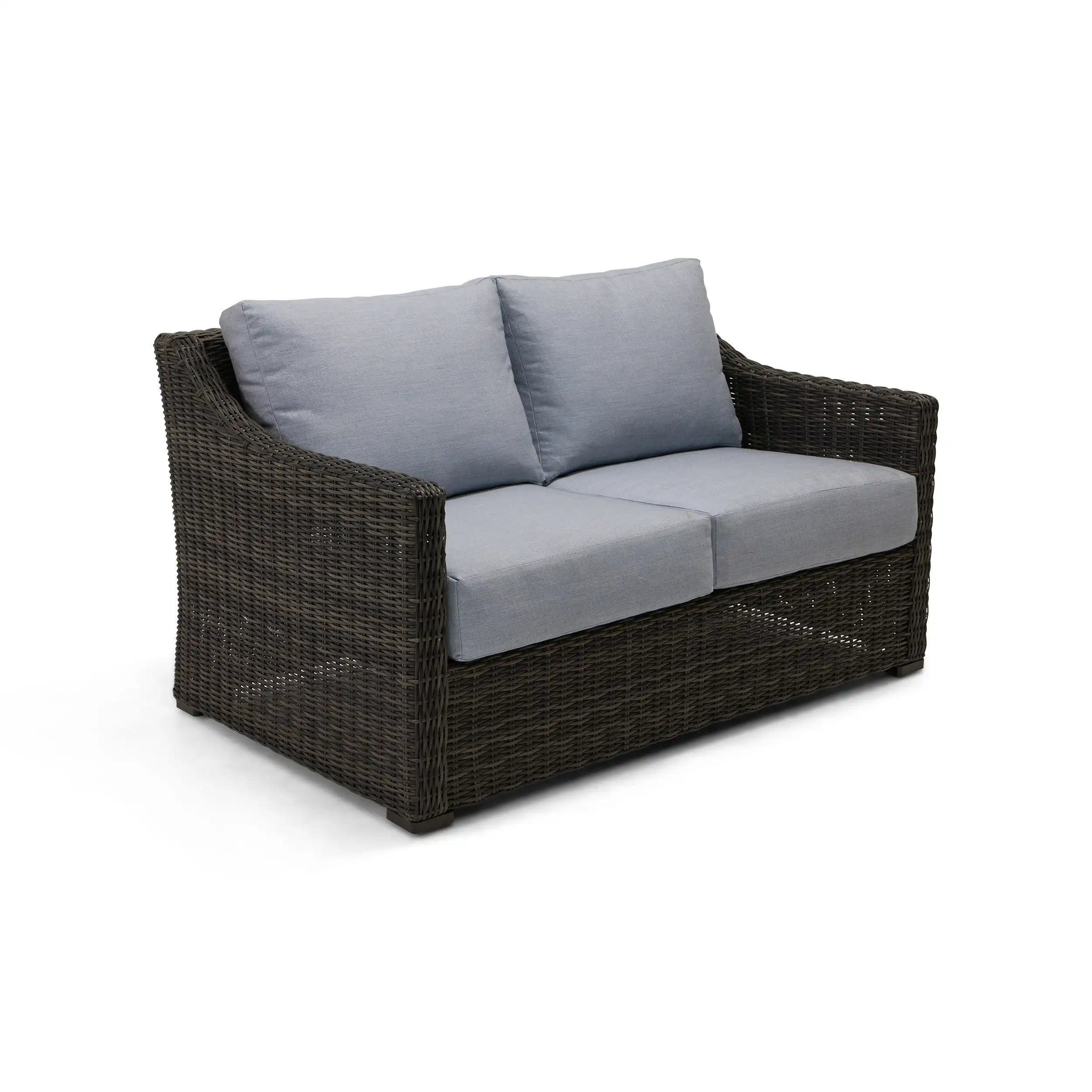 Rosario Grey 5 Piece Loveseat Chat Group - Topsail Rain - Image 5