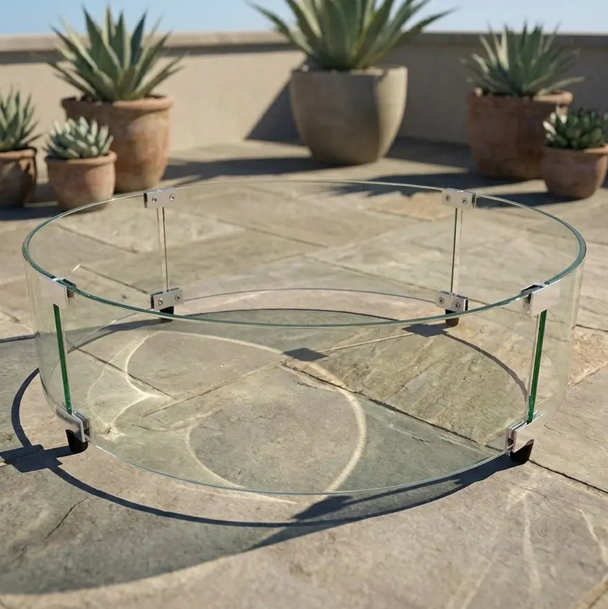 Round Hanamint Glass Wind Guard