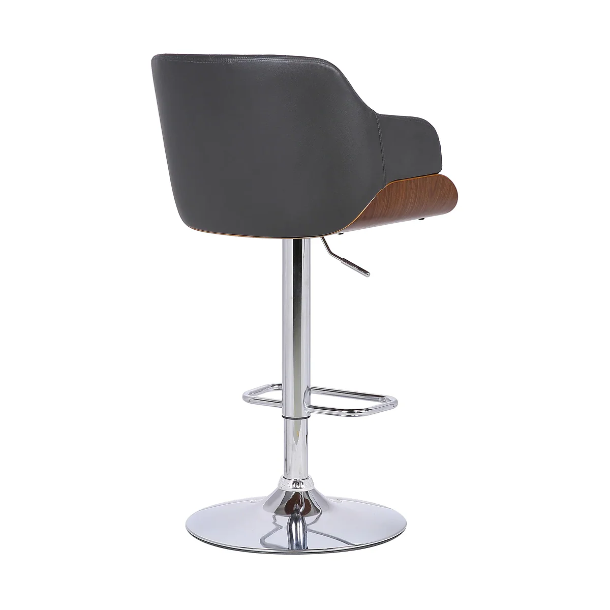 Ryan 26-30" Adjustable Stool - Chrome/Black - Image 4