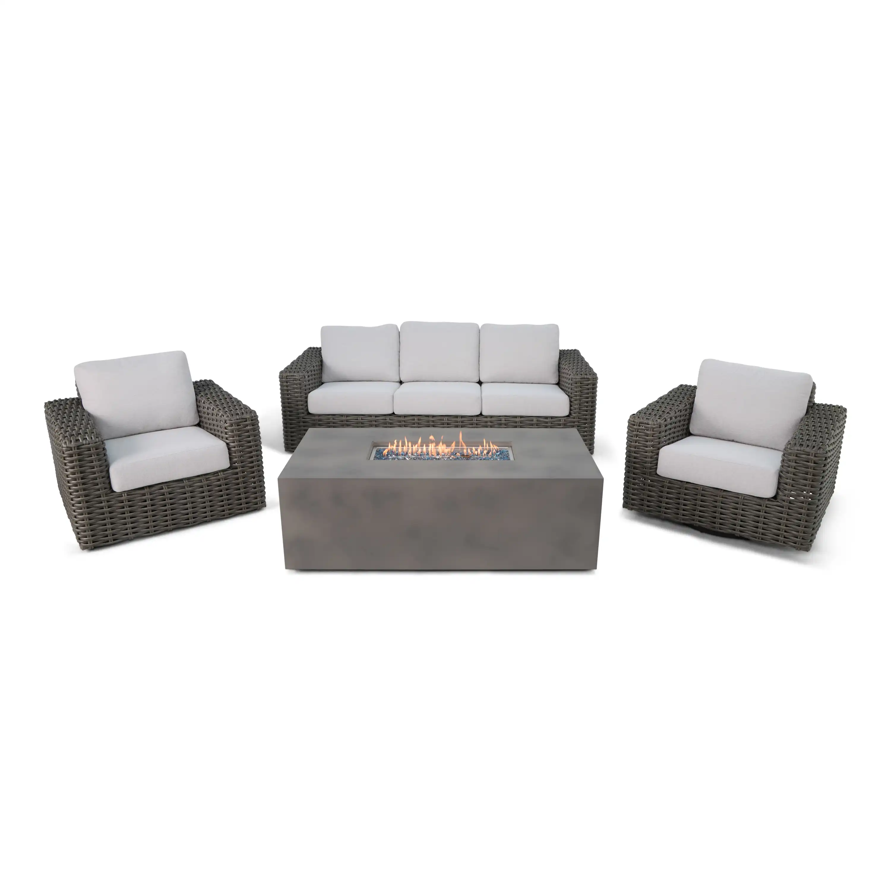 Soho XL Woven 4 Piece Firepit Sofa Group - Image 2