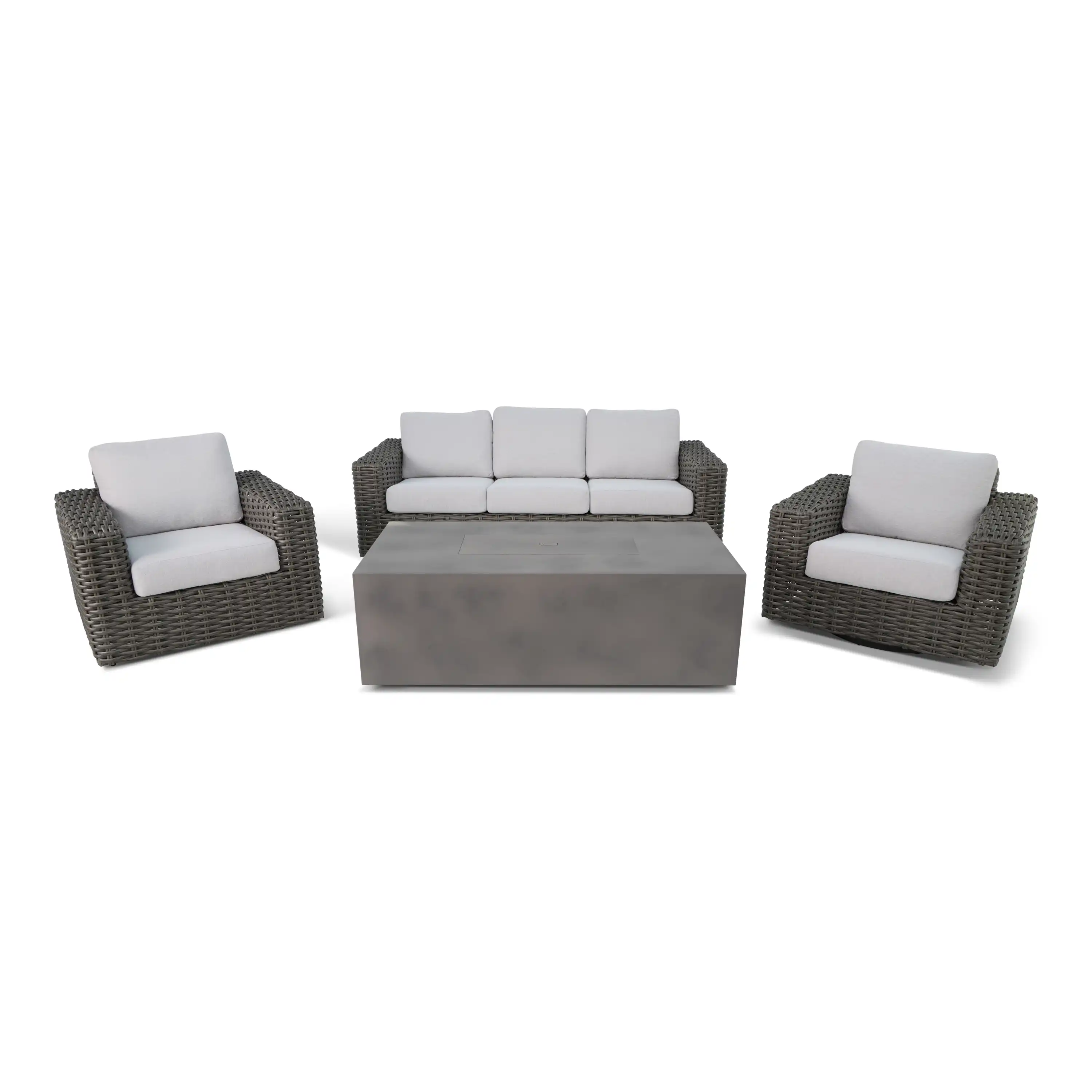 Soho XL Woven 4 Piece Firepit Sofa Group - Image 4