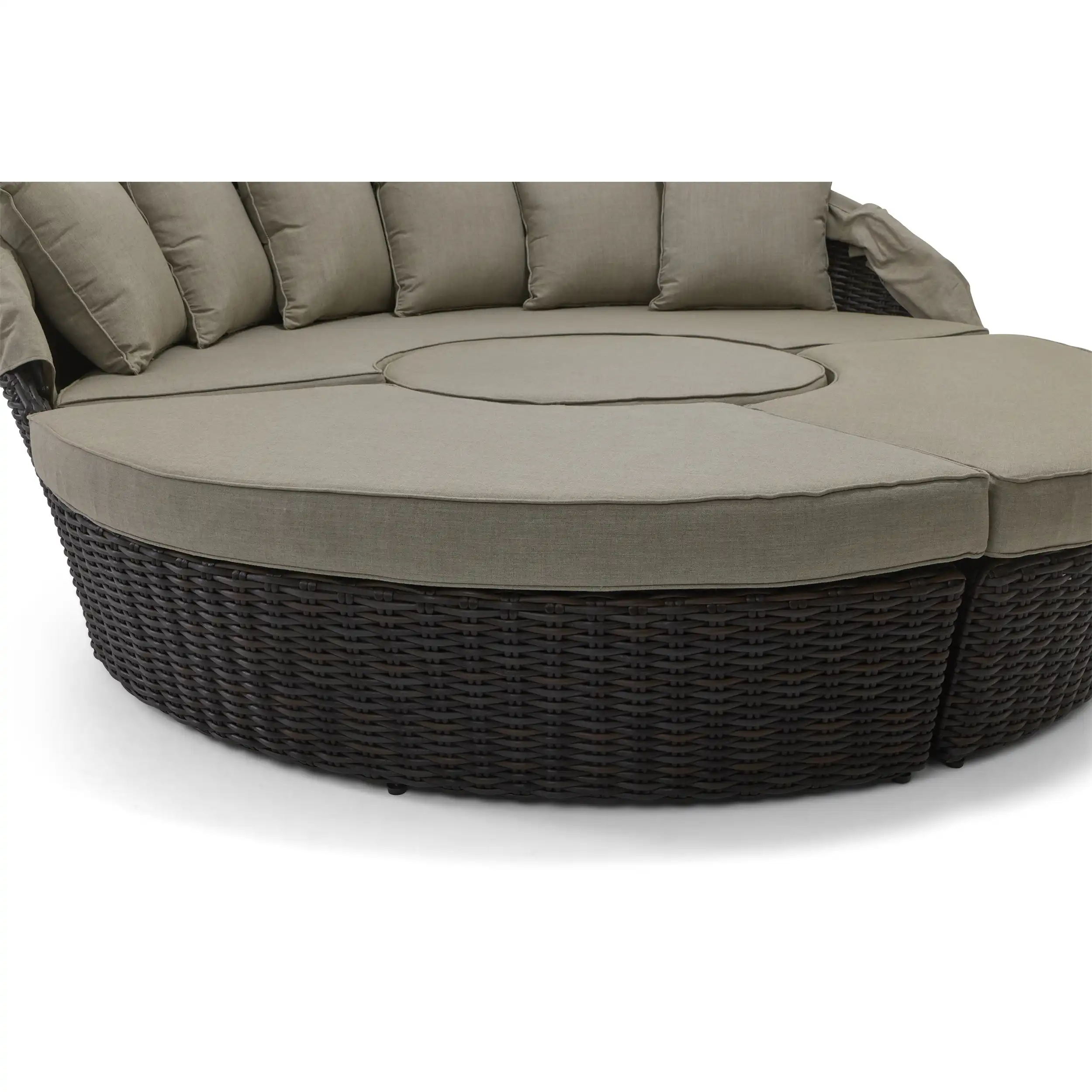 St. Kitts 4 Piece 76" Rd. Daybed W/ Canopy - Lifeguard Ostrich - Image 12