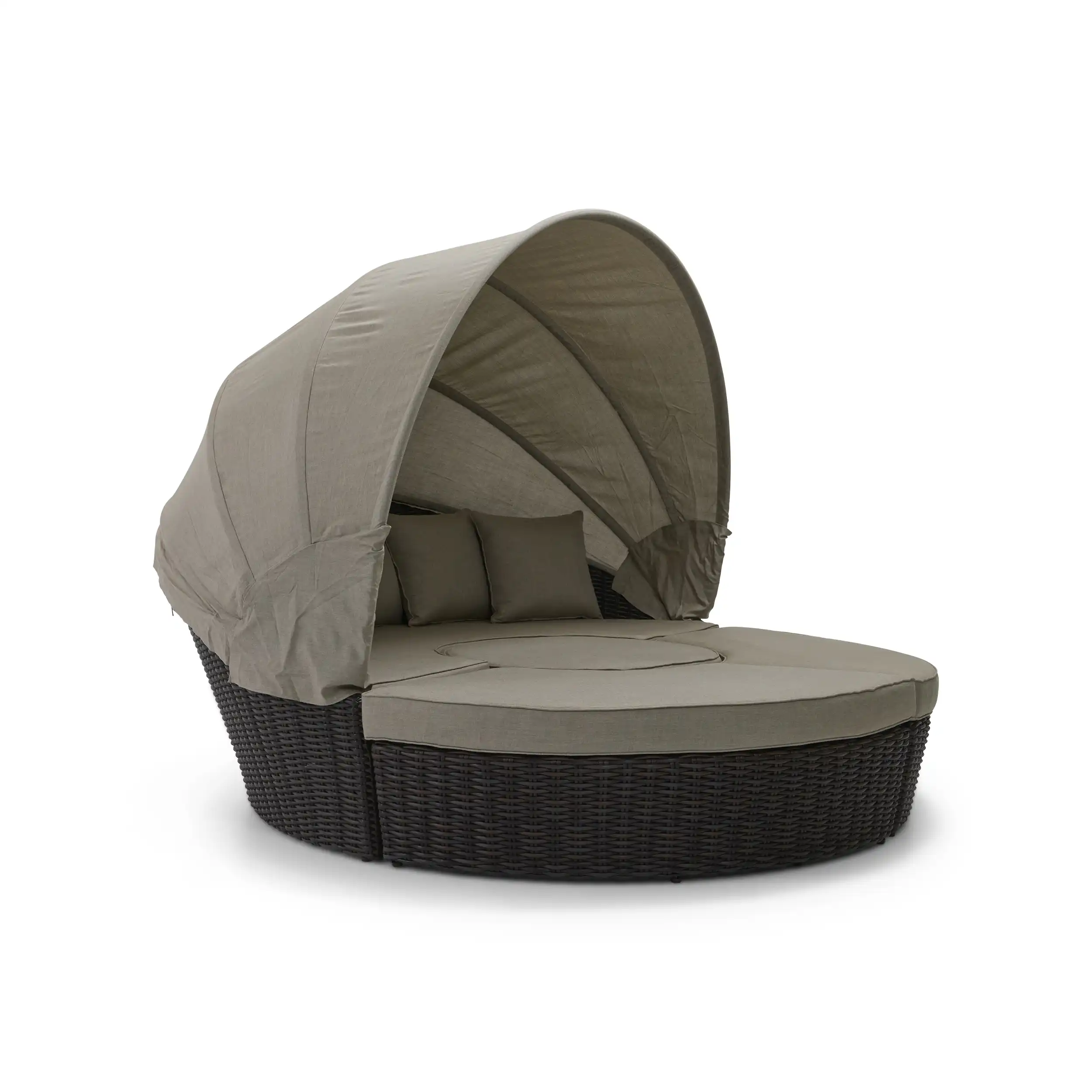 St. Kitts 4 Piece 76" Rd. Daybed W/ Canopy - Lifeguard Ostrich - Image 3