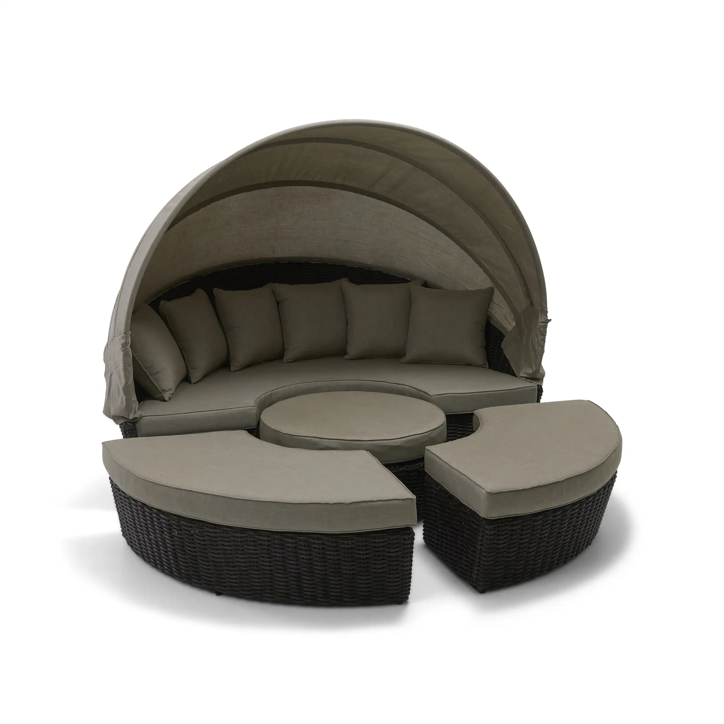 St. Kitts 4 Piece 76" Rd. Daybed W/ Canopy - Lifeguard Ostrich - Image 4