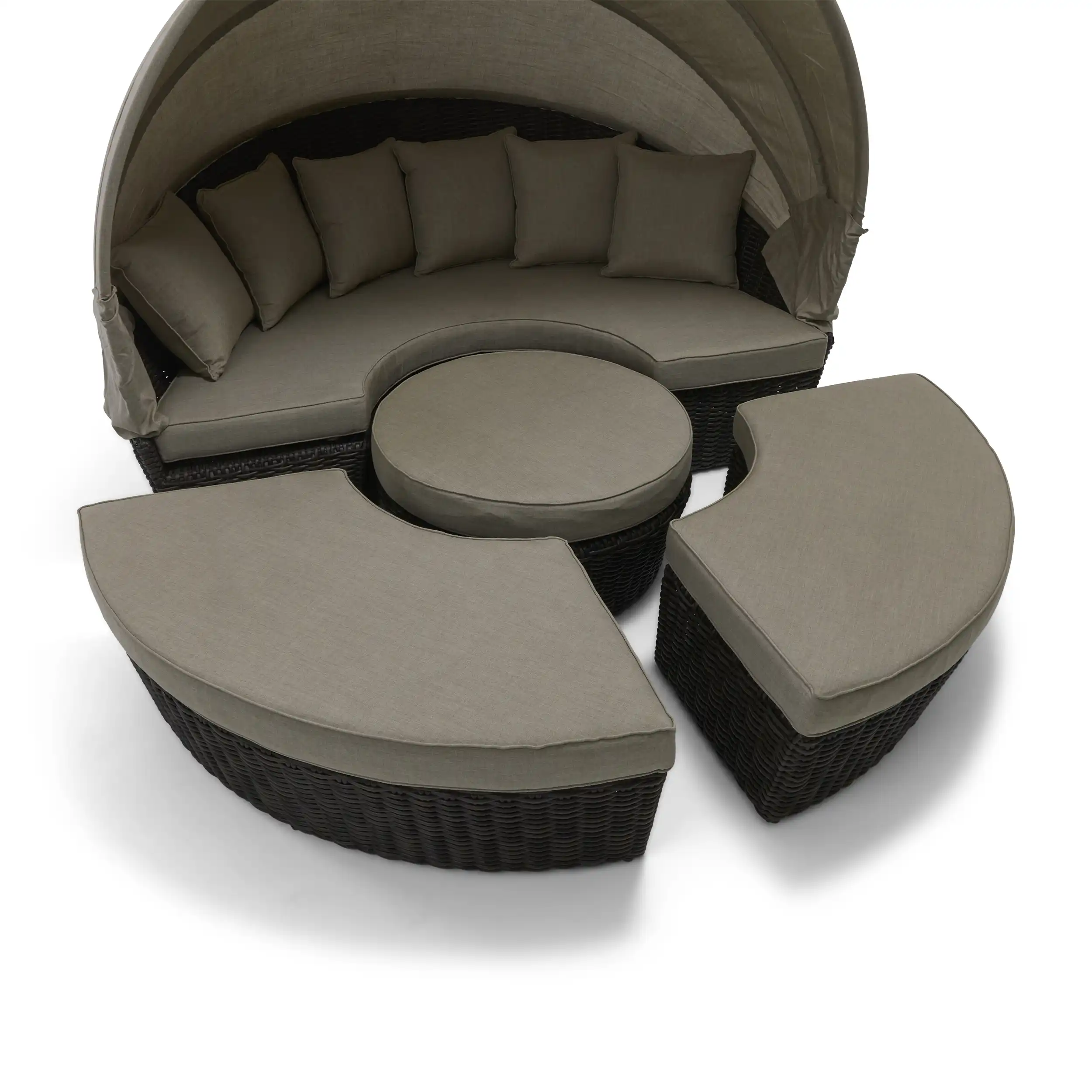 St. Kitts 4 Piece 76" Rd. Daybed W/ Canopy - Lifeguard Ostrich - Image 5
