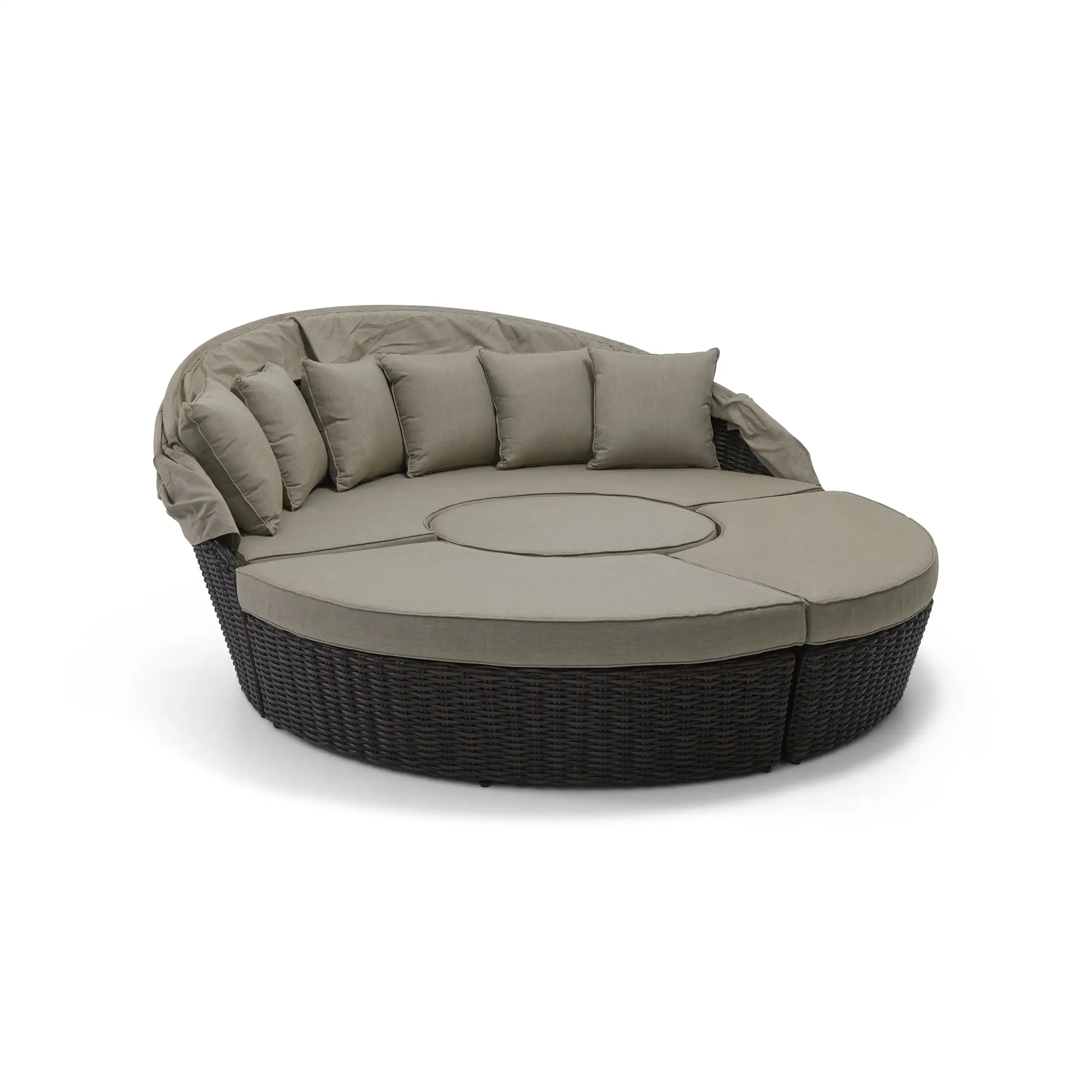 St. Kitts 4 Piece 76" Rd. Daybed W/ Canopy - Lifeguard Ostrich - Image 7