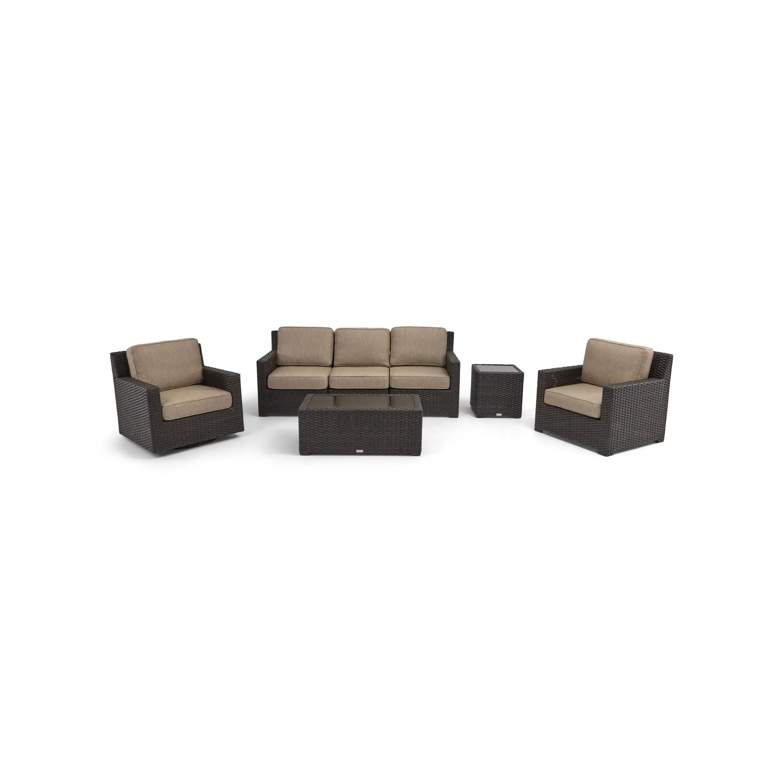 St. Kitts 5 Piece Sofa Chat Group - Mirage Latte - Image 2