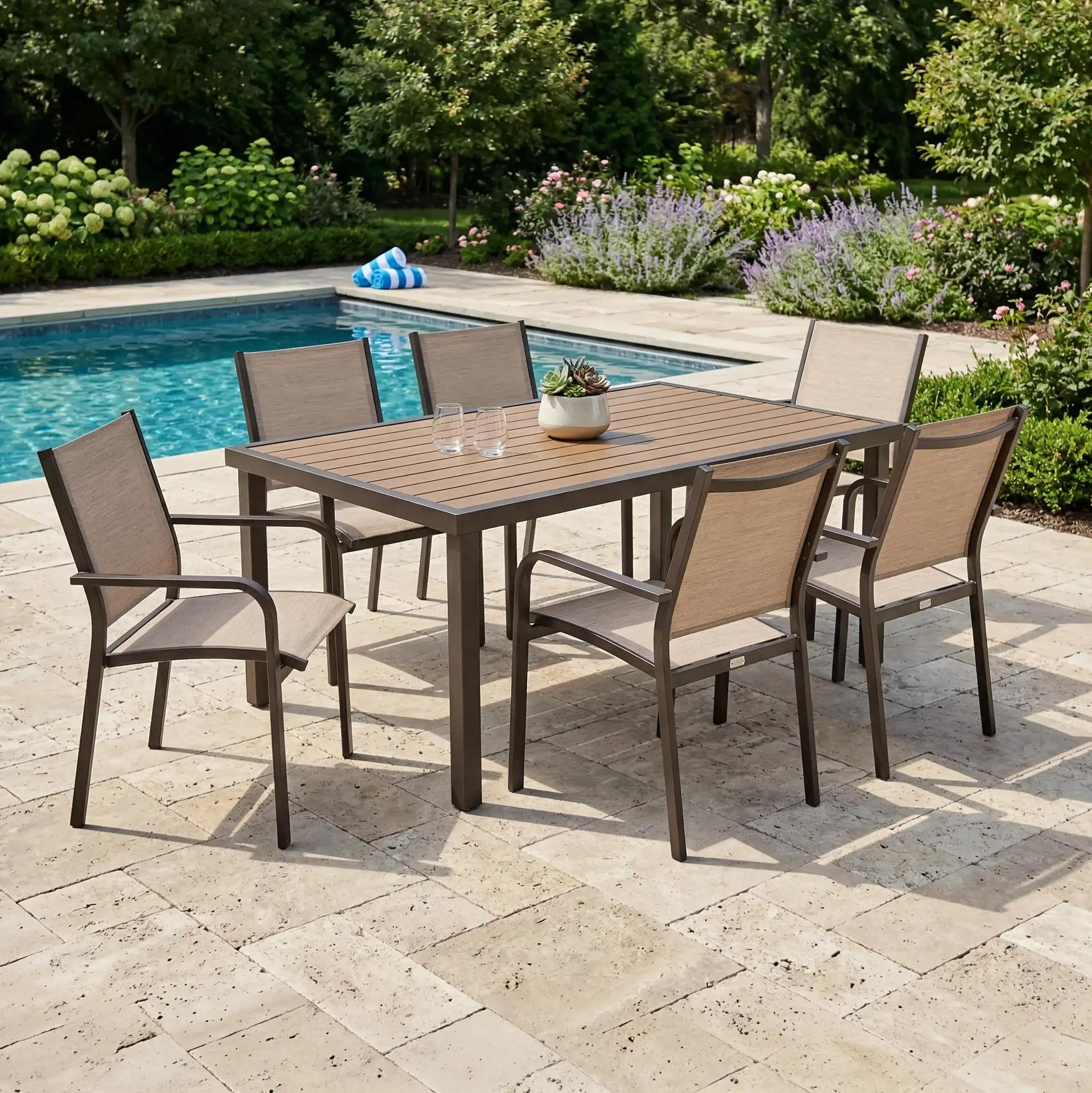 St. Kitts 7 Piece Scoria Dining Group