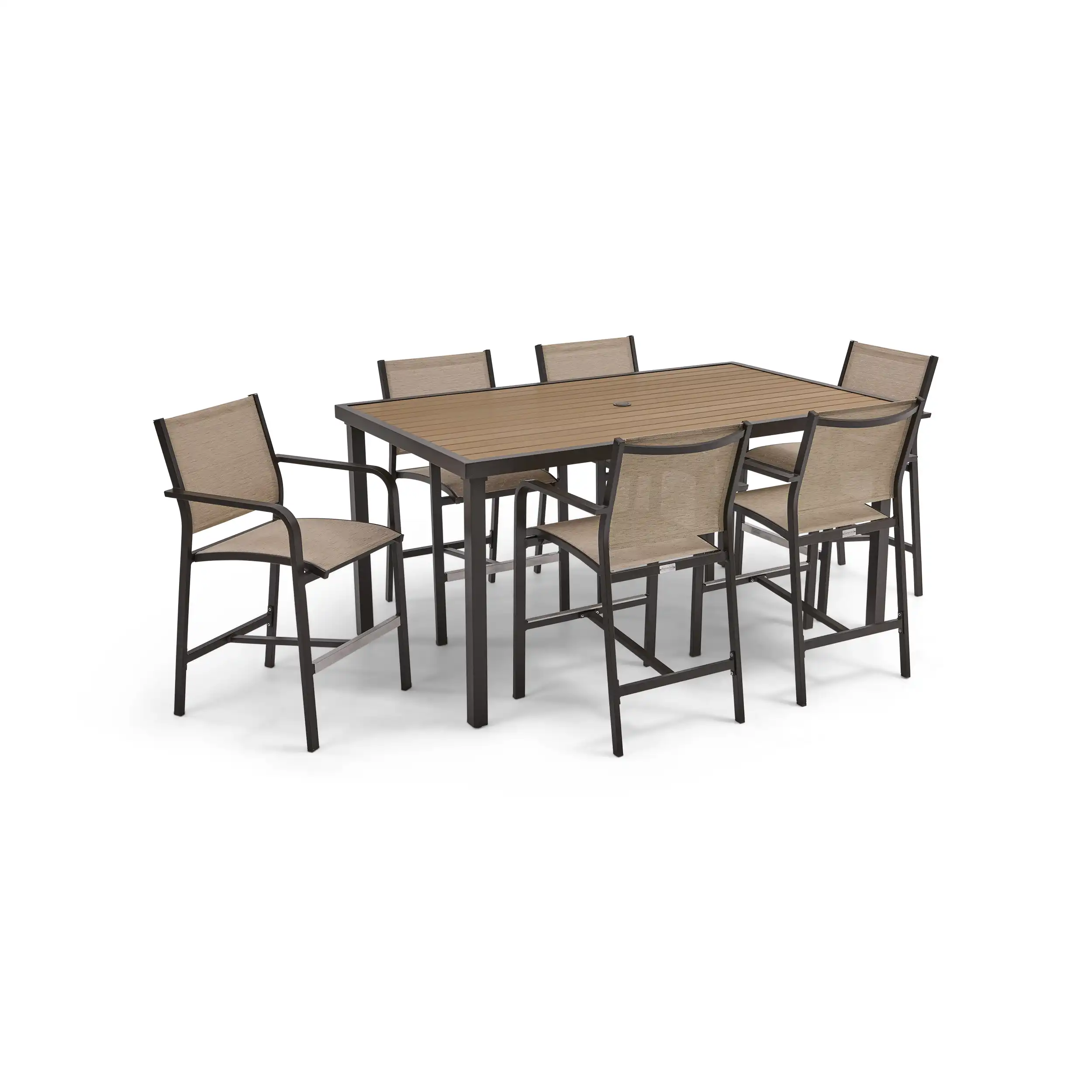 St. Kitts 7 Piece Sling Counter Height Group - Scoria - Image 2