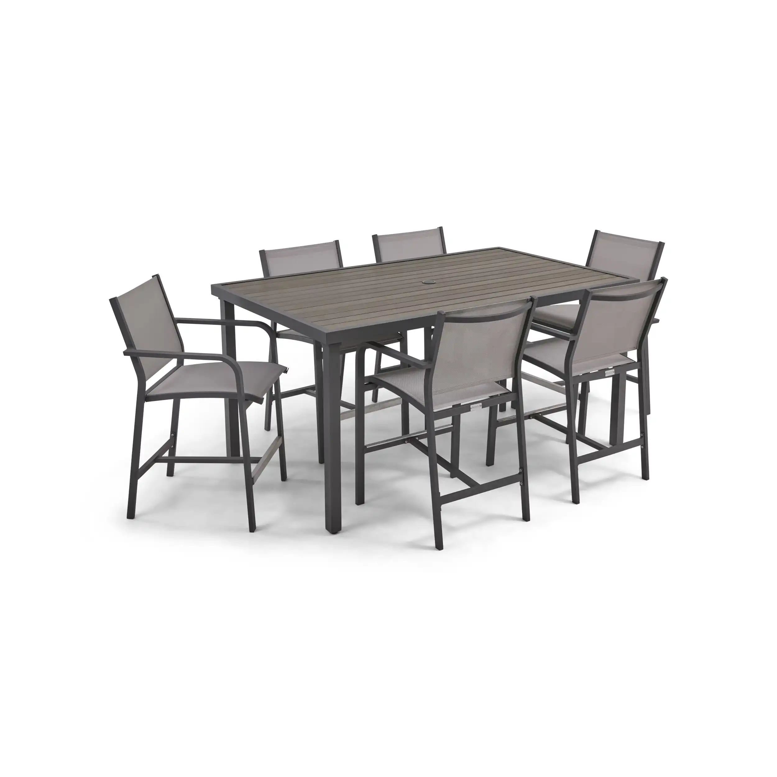 St. Kitts 7 Piece Sling Counter Height Group - Graphite - Image 2