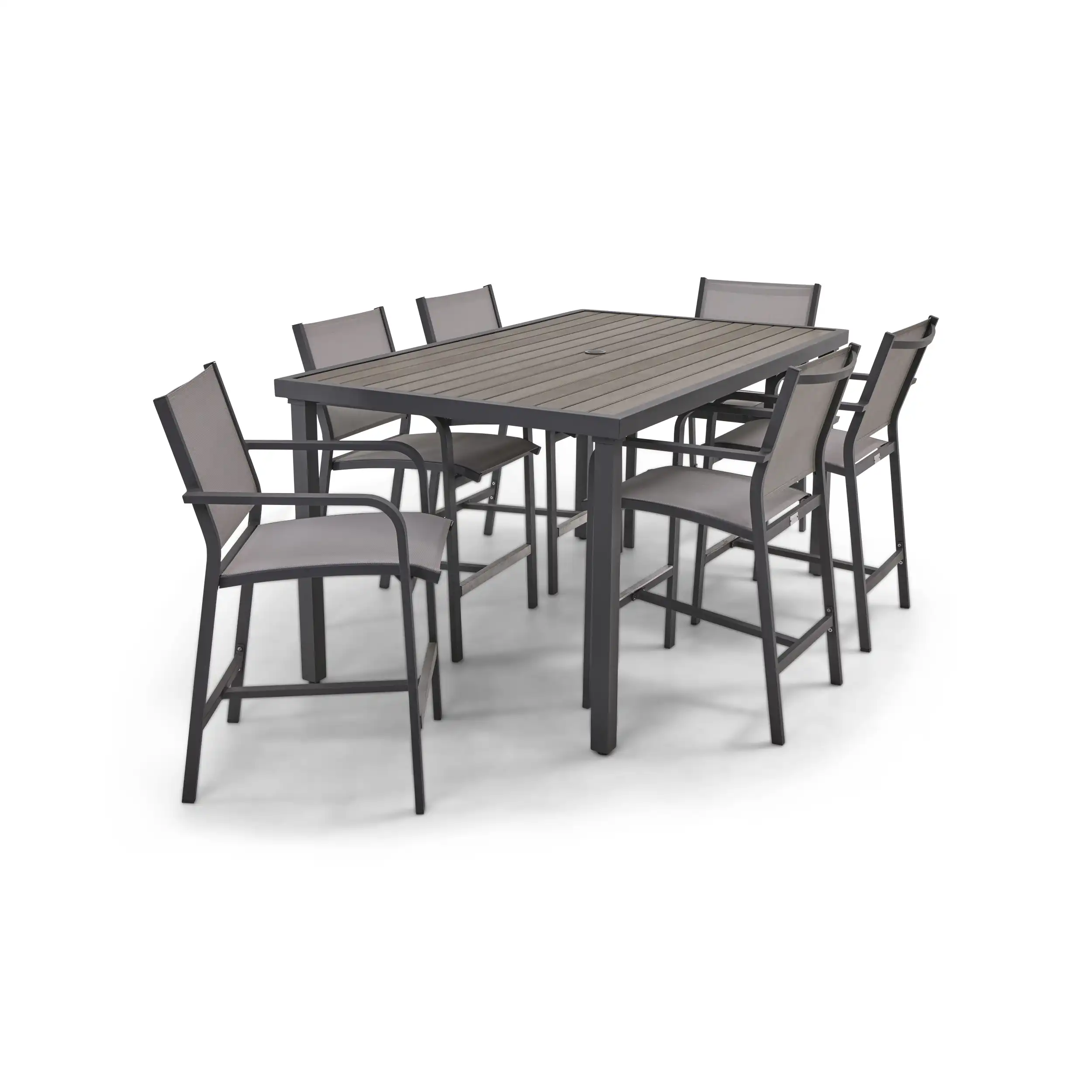 St. Kitts 7 Piece Sling Counter Height Group - Graphite - Image 3