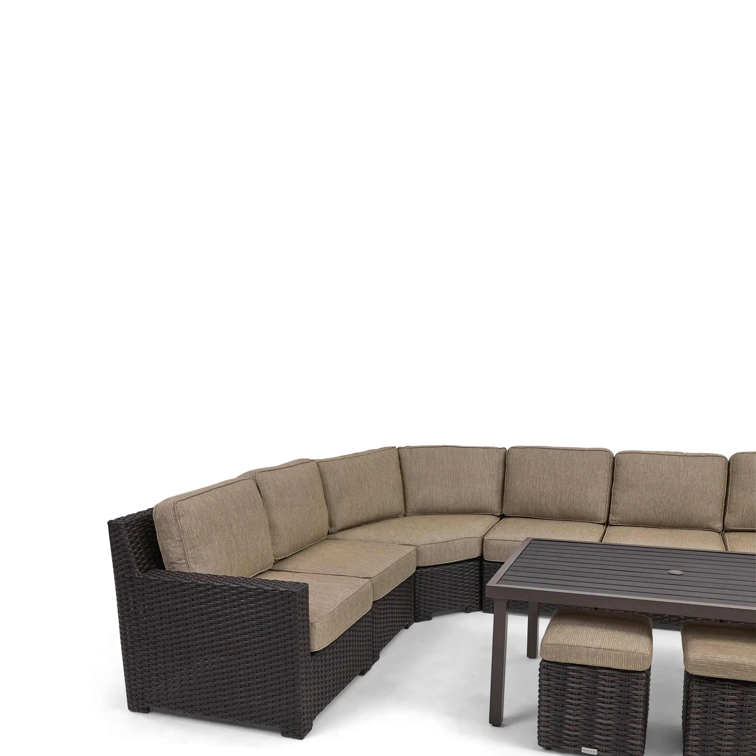 St. Kitts 11 Piece Sectional Chat Group - Mirage Latte - Image 3