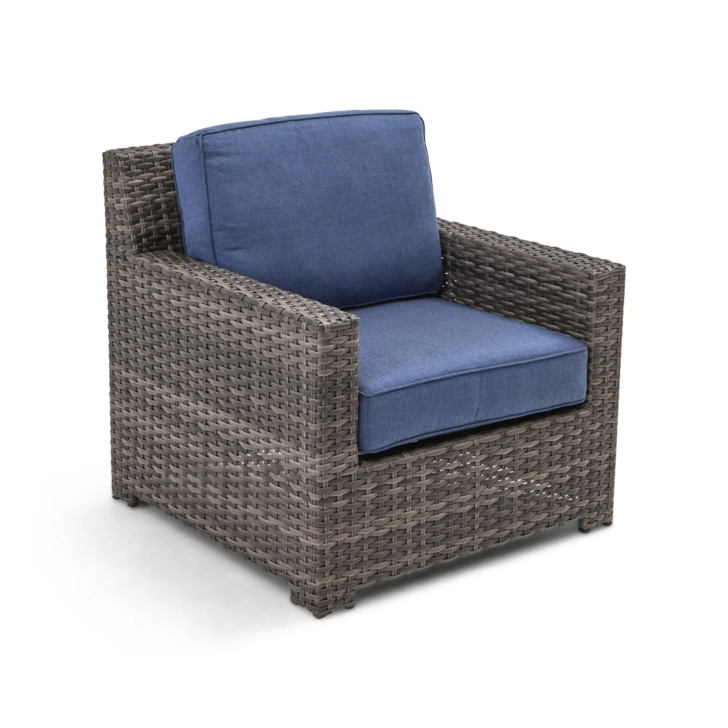 St. Kitts Grey 3 Piece Sofa Group - Lifeguard Lapis Indigo - Image 4