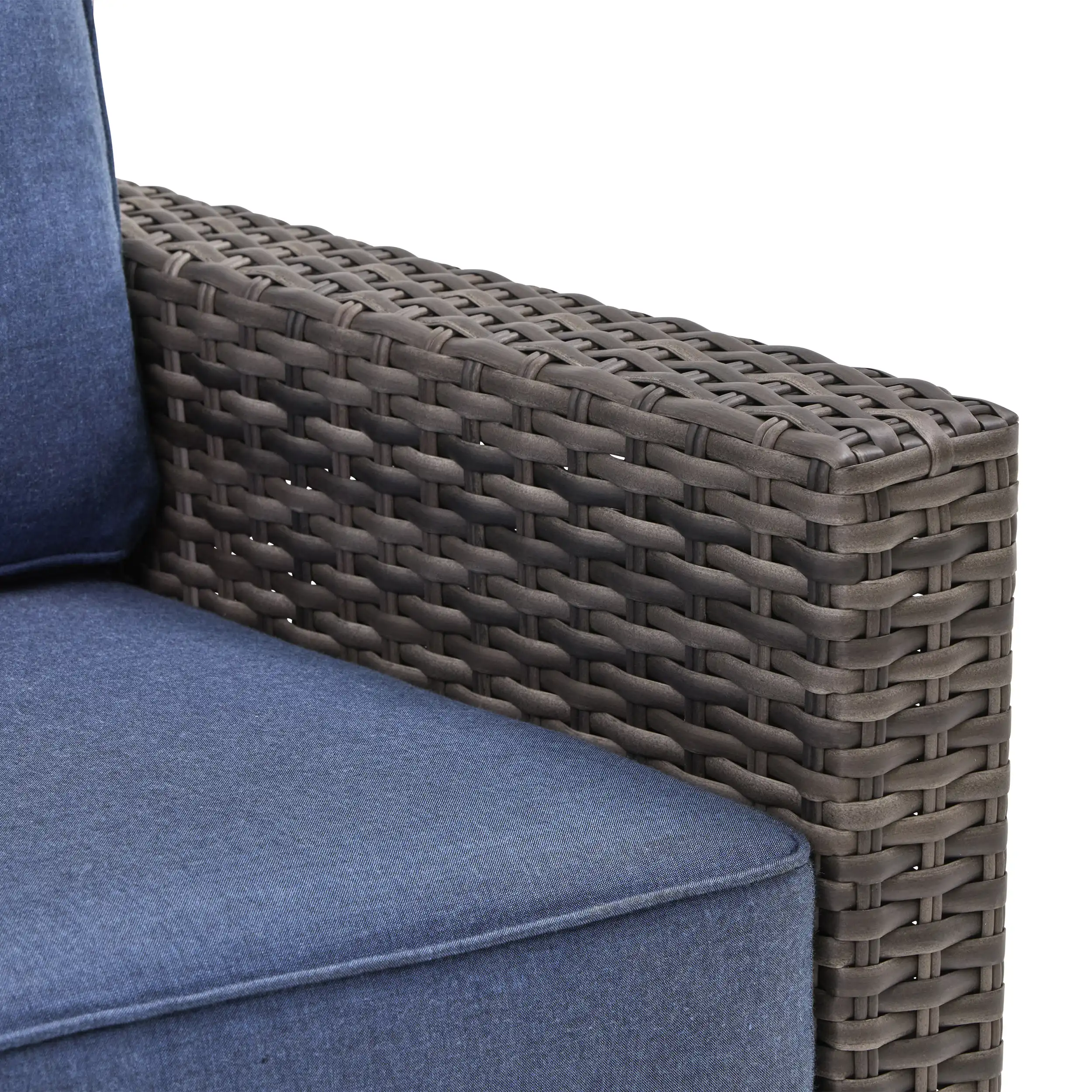 St. Kitts Grey 3 Piece Sofa Group - Lifeguard Lapis Indigo - Image 8