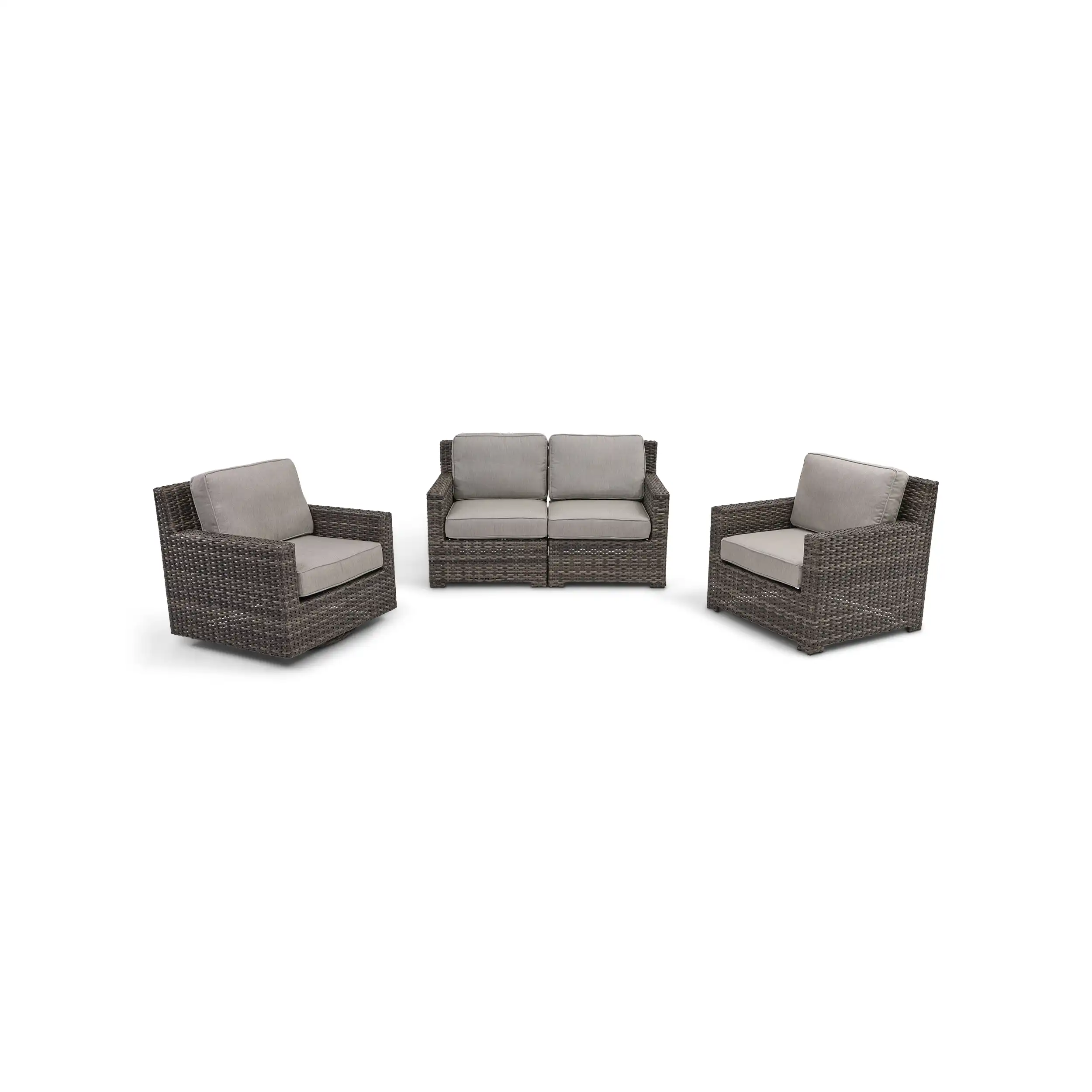St. Kitts Grey 3 Piece Loveseat Group - Makar Oyster - Image 2