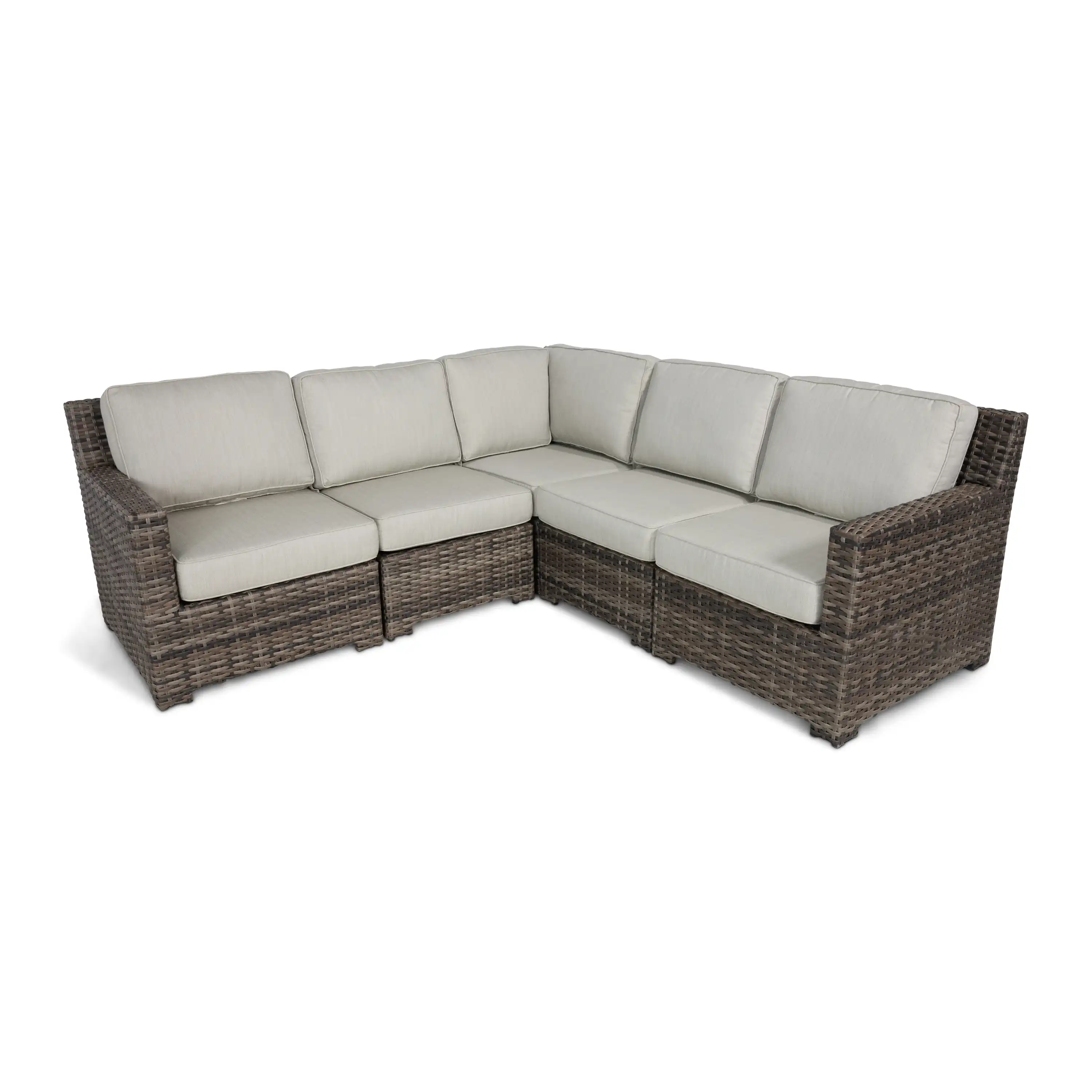 St. Kitts Grey 5 Piece Sectional Group - Swimmer Oyster - Image 2