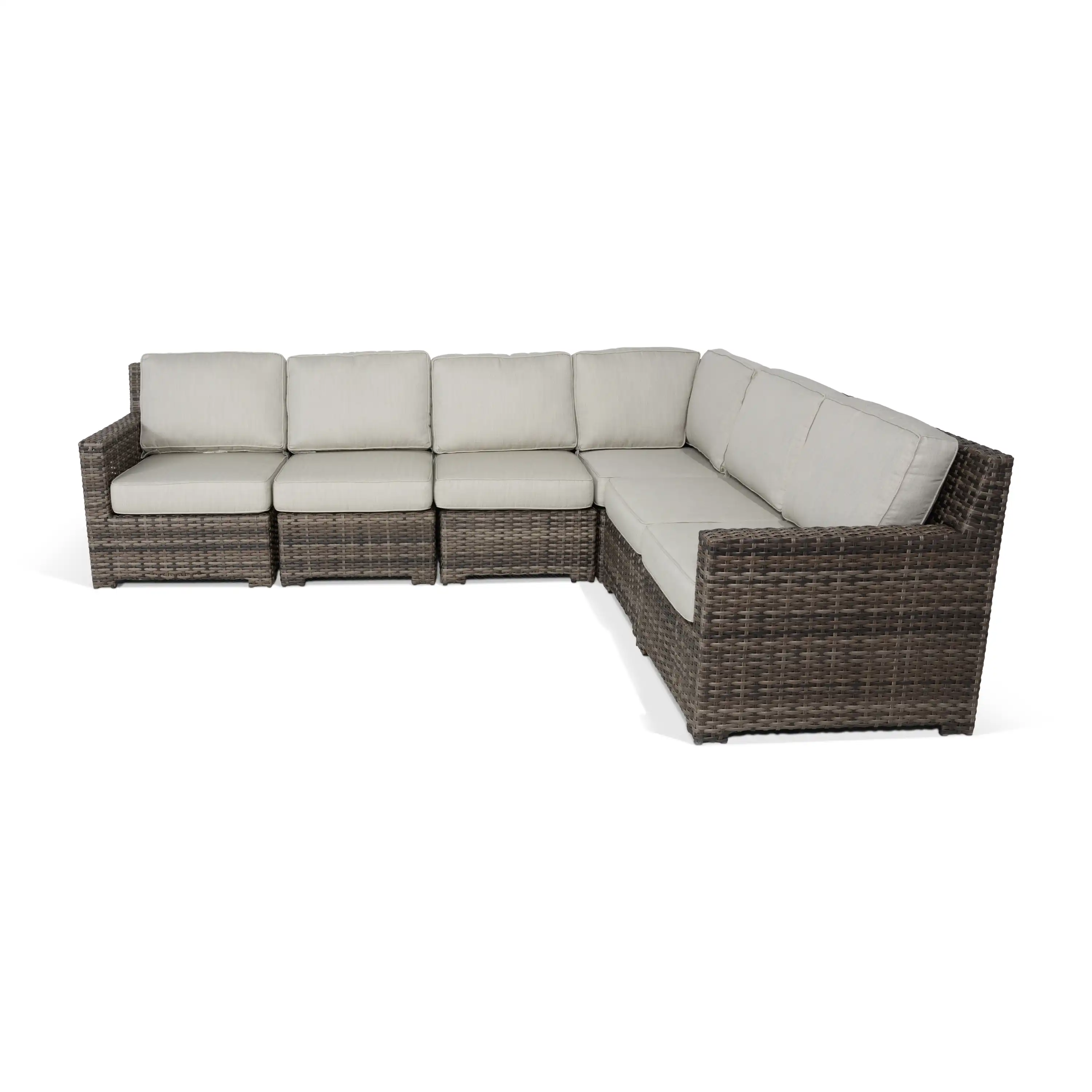 St. Kitts Grey 6 Piece Sectional Group - Swimmer Oyster - Image 3