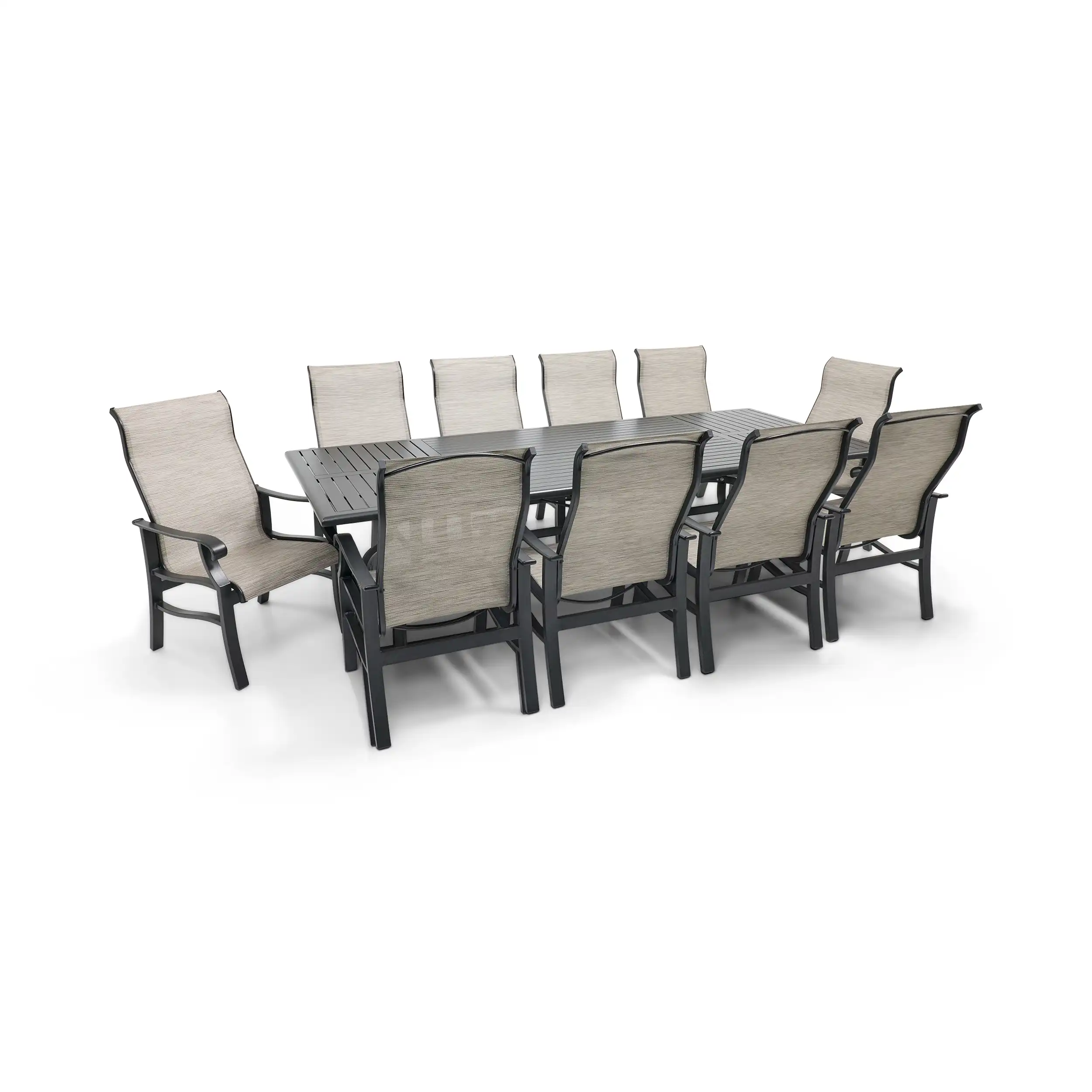 Stirling 11 Piece Sling Dining Group W/ 44"x112" Rect. Table - Image 2