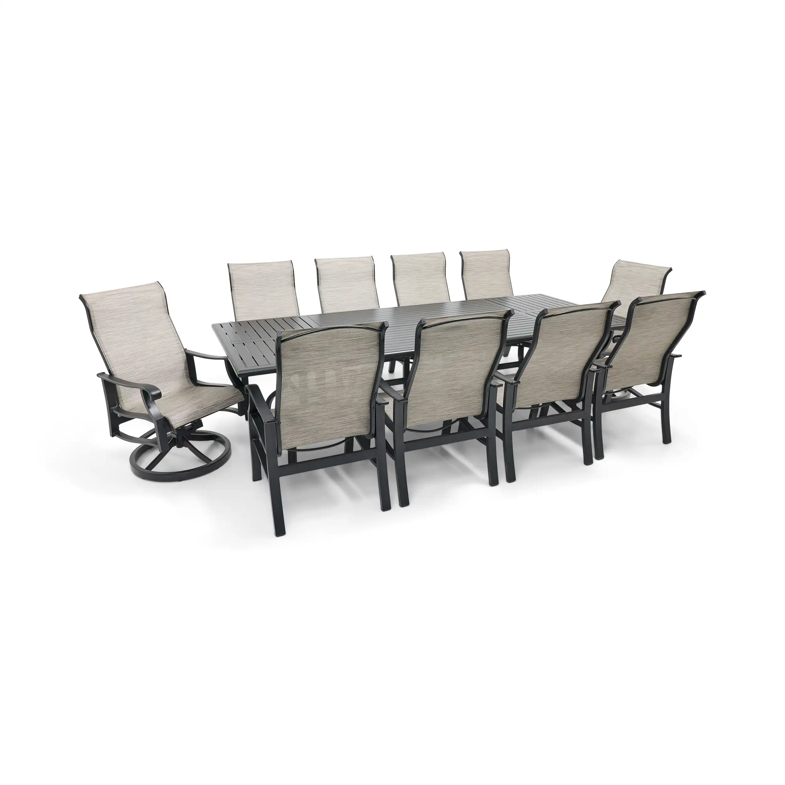 Stirling 11 Piece Sling Dining Group W/ 44"x112" Rect. Table - Image 3