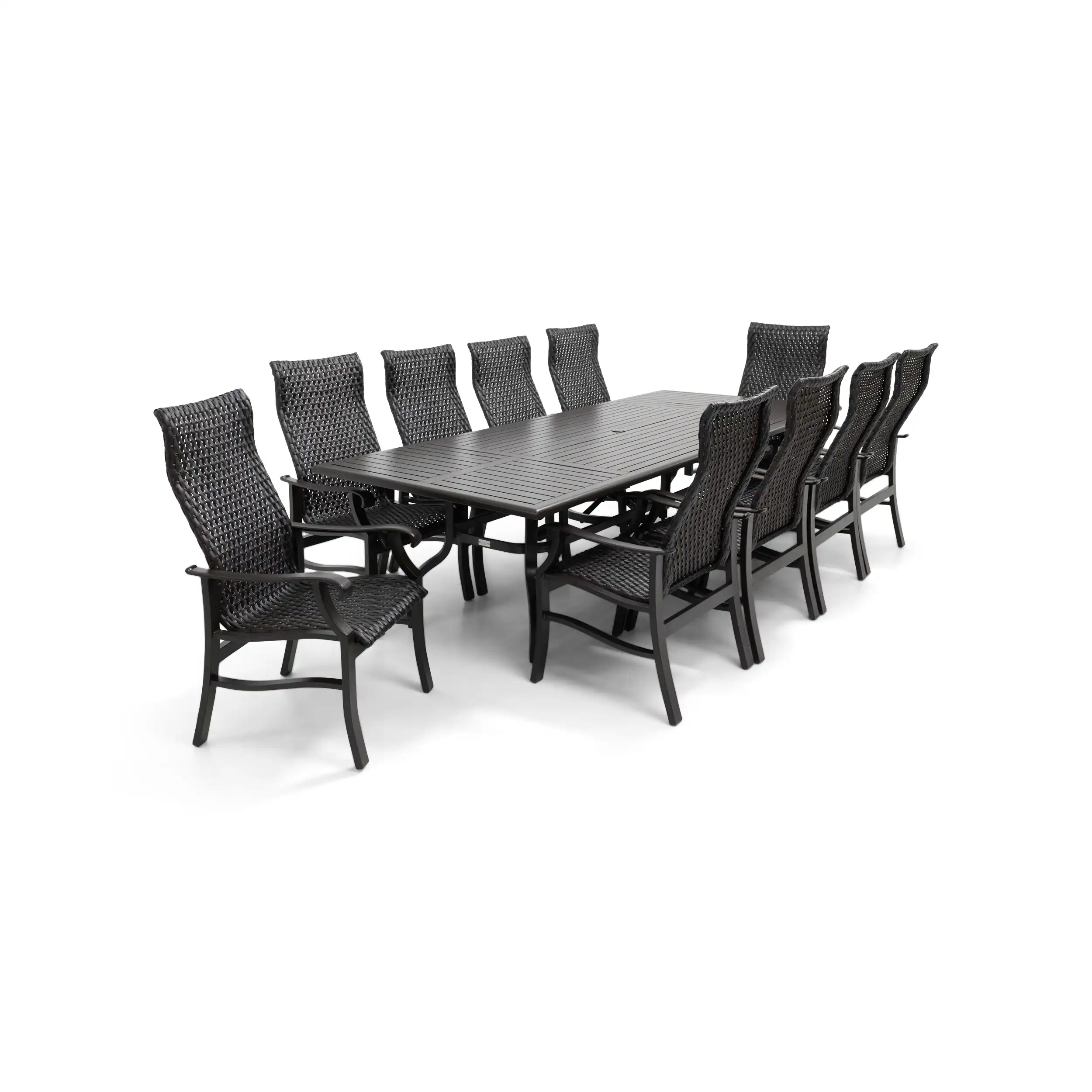 Stirling 11 Piece Woven Dining Group W/ 44"x112" Rect. Table - Image 3