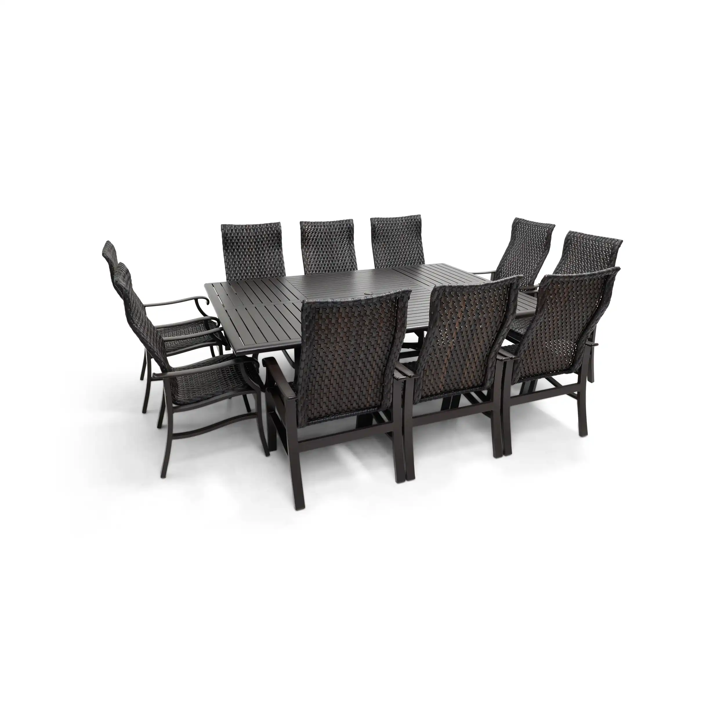 Stirling 11 Piece Woven Dining Group W/ 60"x84" Rect. Table - Image 2