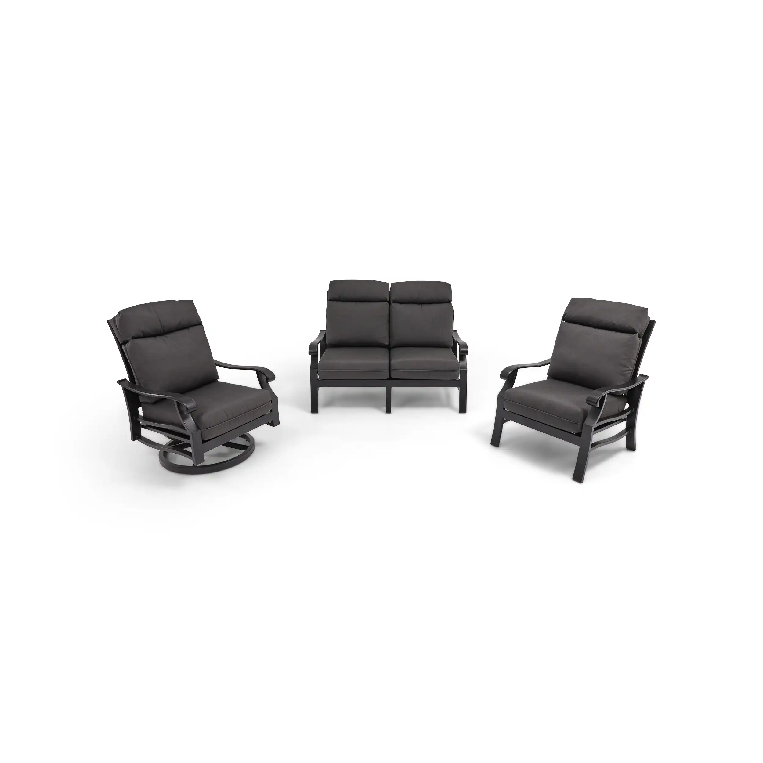 Stirling 3 Piece Loveseat Group - Canvas Coal - Image 2