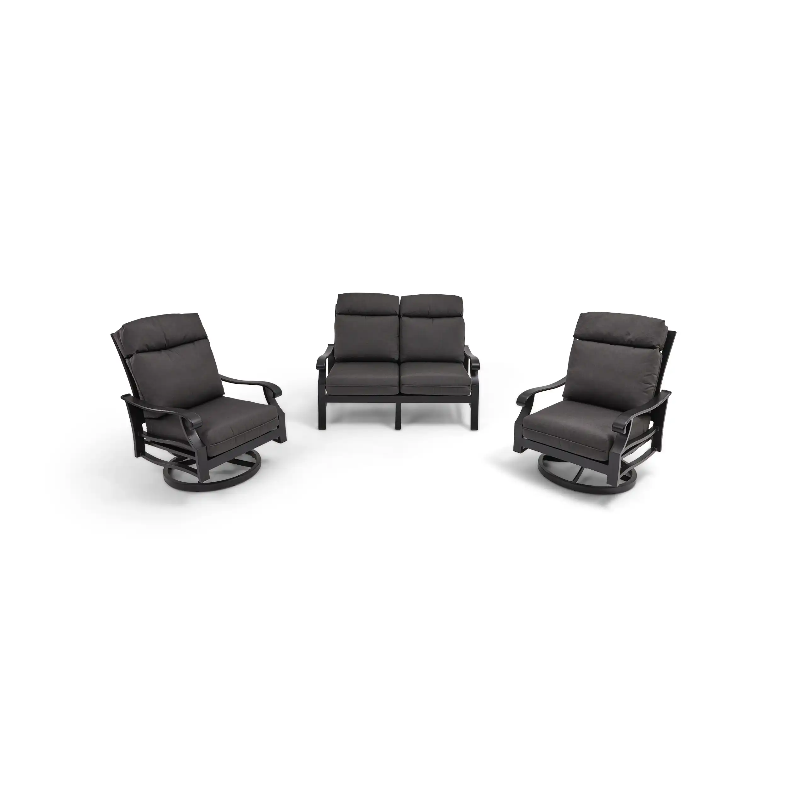 Stirling 3 Piece Loveseat Group - Canvas Coal - Image 3