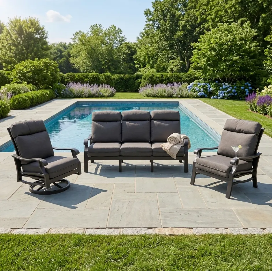 Stirling 3 Piece Sofa Group - Canvas Coal