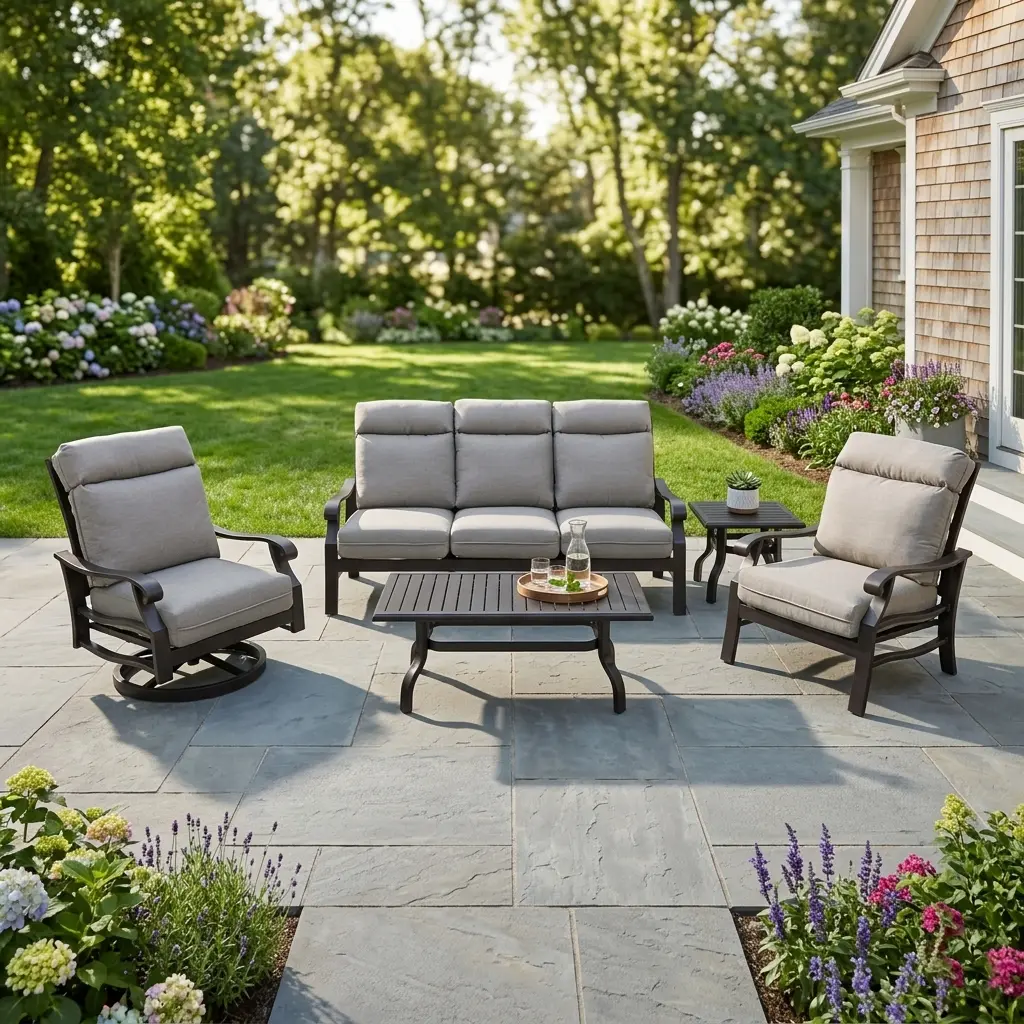 Stirling 5 Piece Sofa Chat Group - Makar Oyster