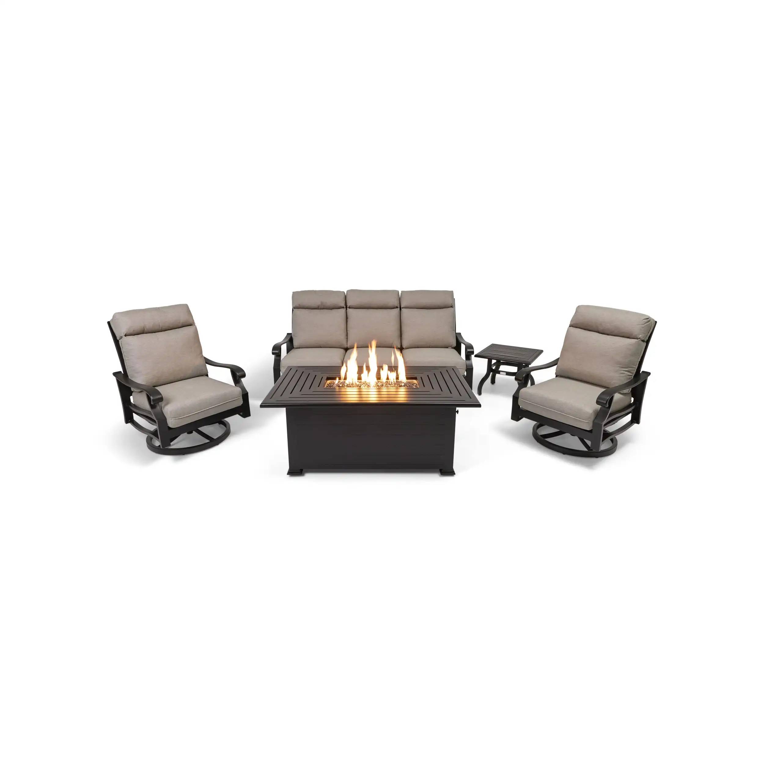 Stirling 5 Piece Sofa Firepit/Chat Group - Makar Oyster - Image 5