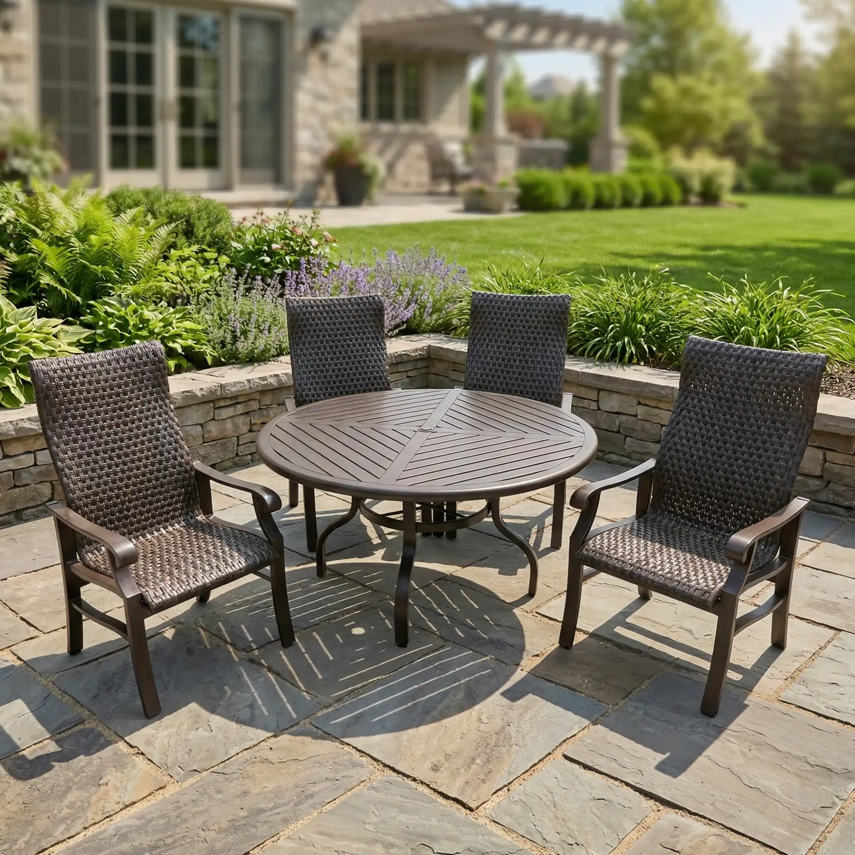 Stirling 5 Piece Woven Dining Group
