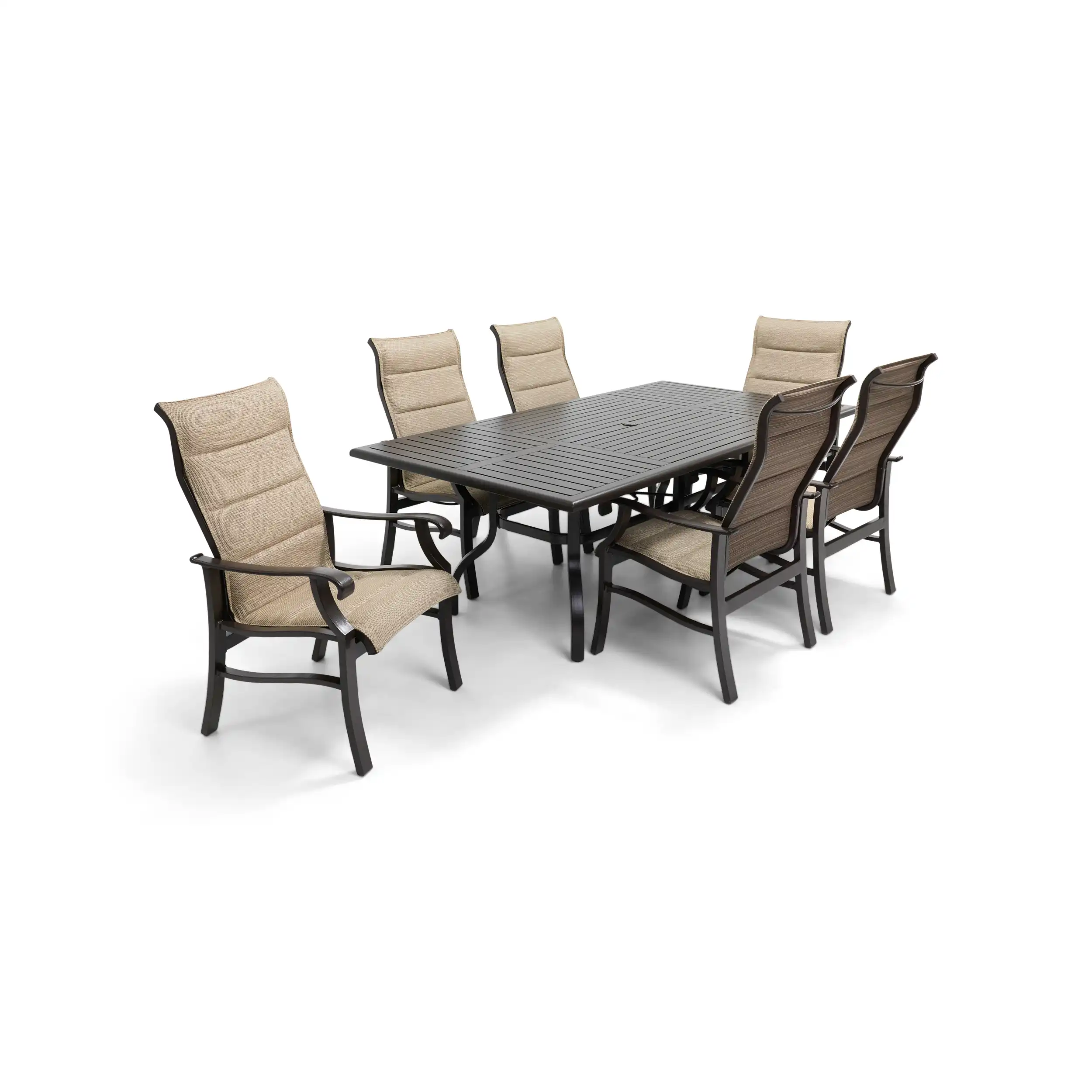 Stirling 7 Piece Padded Sling Dining Group - Image 3