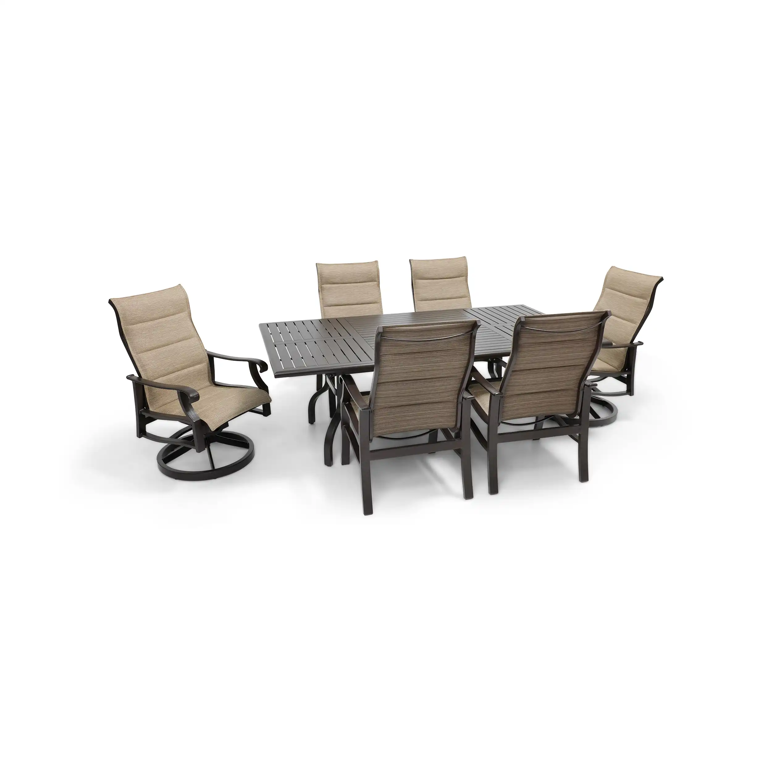Stirling 7 Piece Padded Sling Dining Group - Image 4