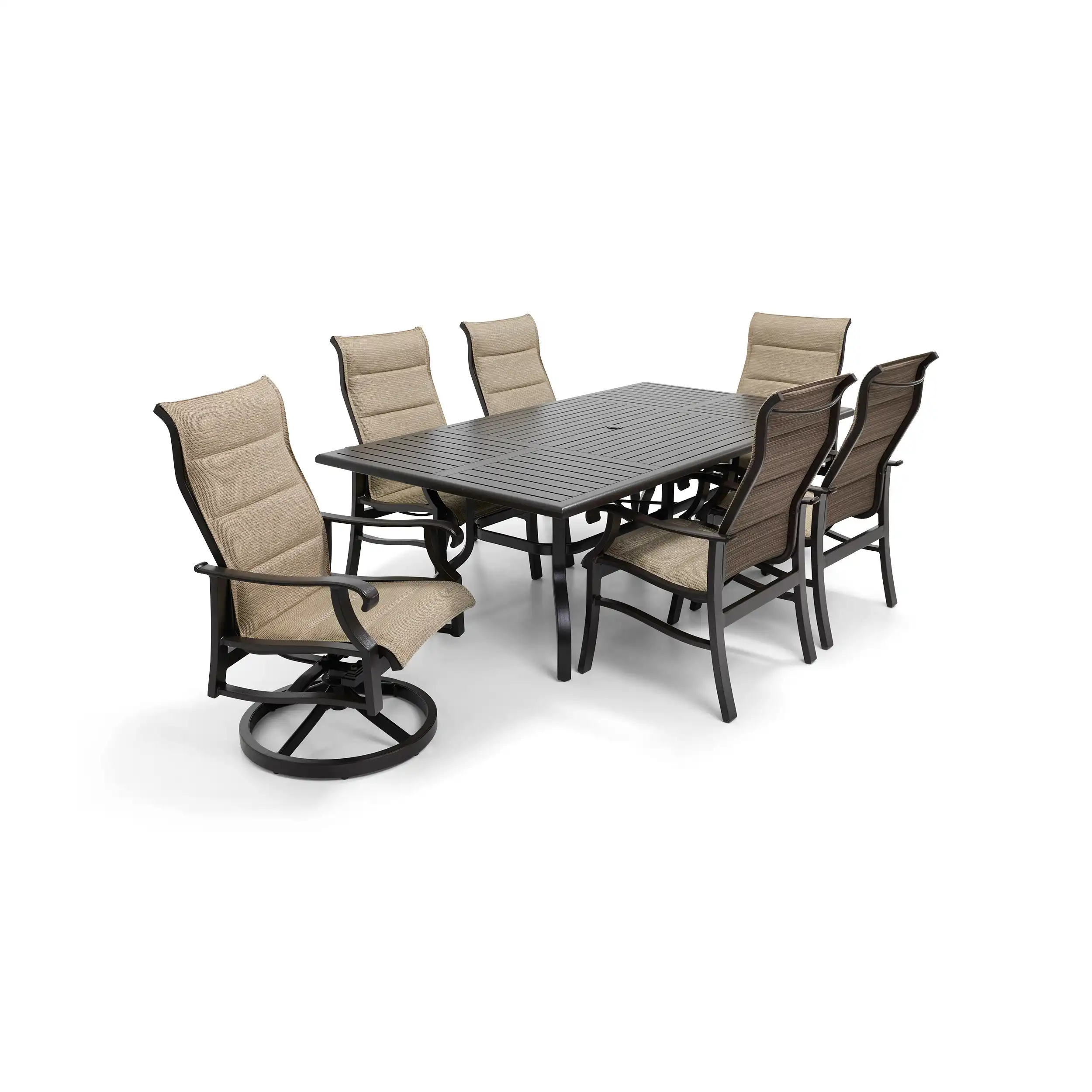 Stirling 7 Piece Padded Sling Dining Group - Image 5