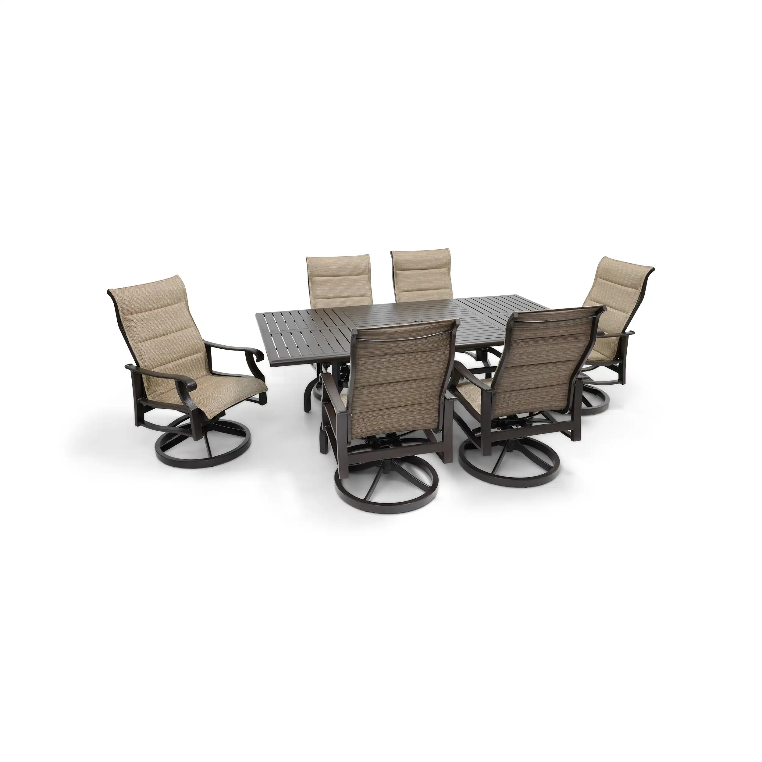 Stirling 7 Piece Padded Sling Dining Group - Image 6