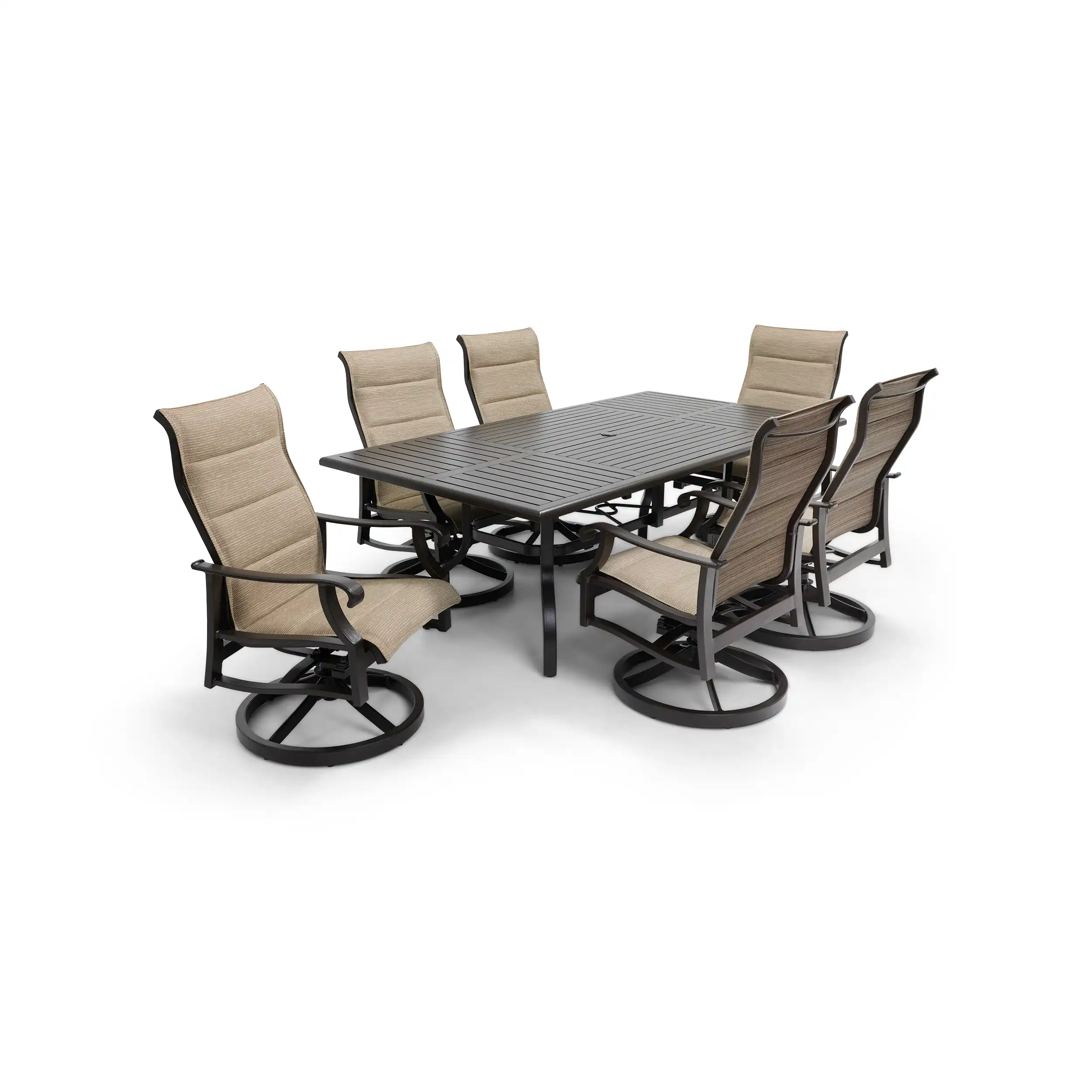 Stirling 7 Piece Padded Sling Dining Group - Image 7