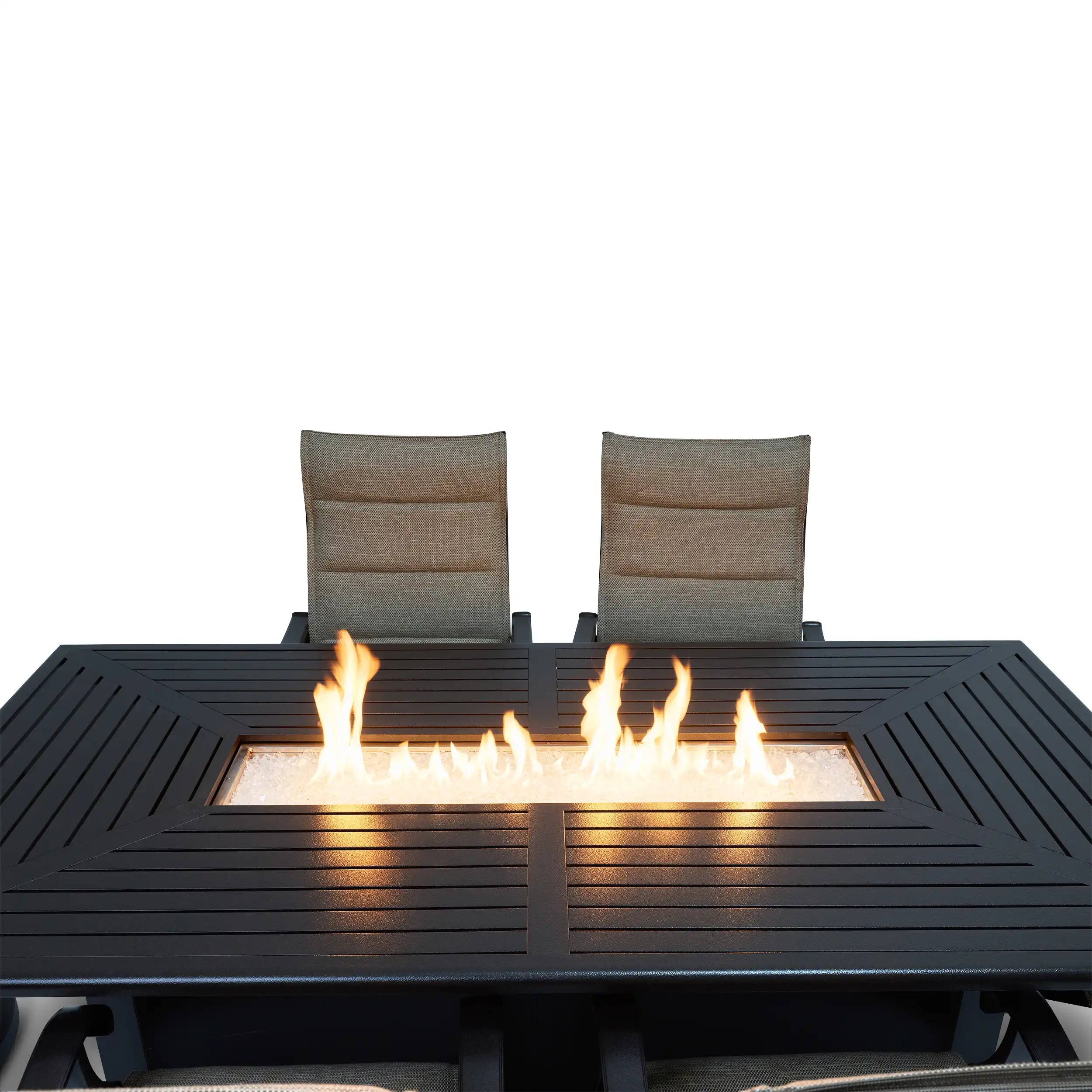 Stirling 7 Piece Padded Sling Firepit Dining Group - Image 12