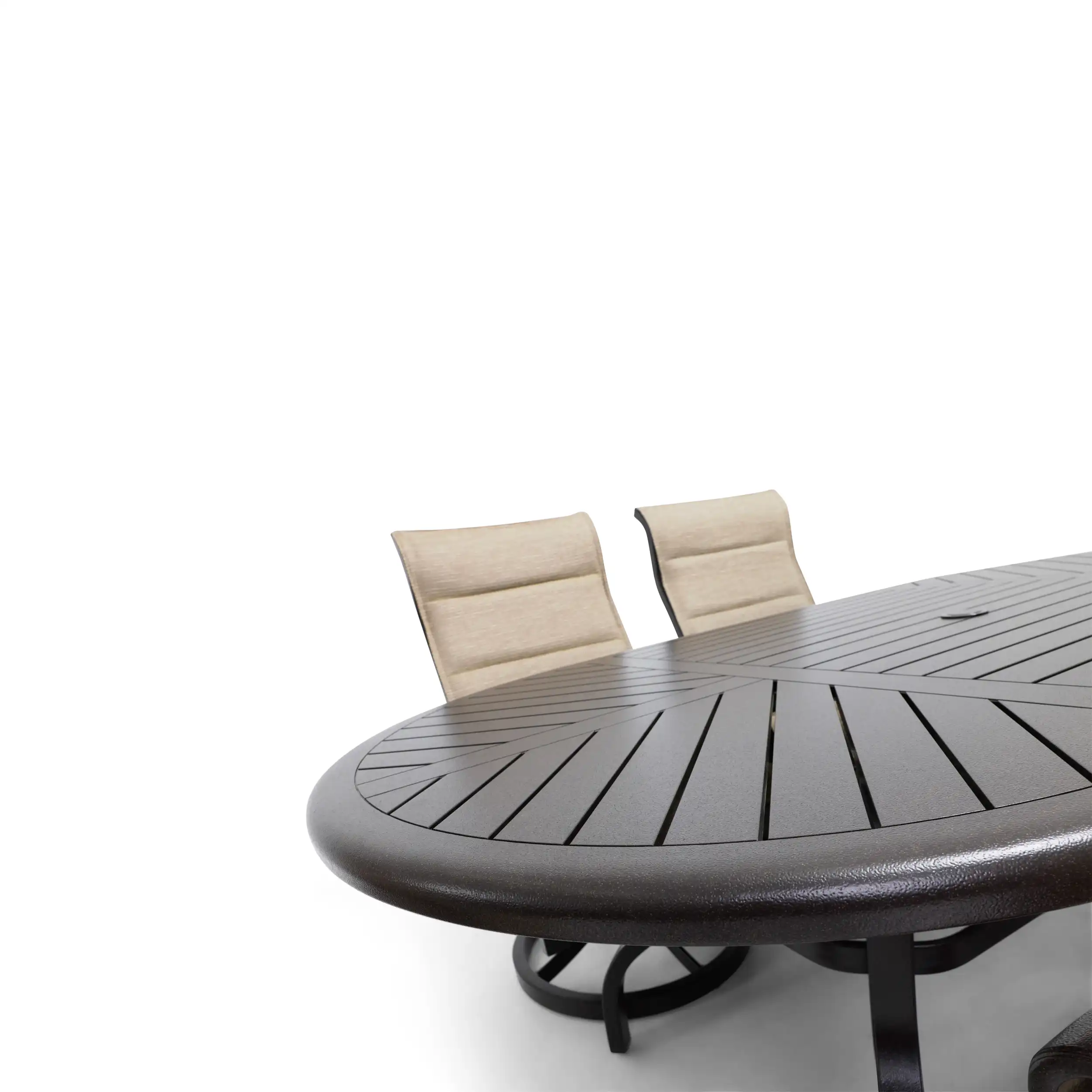 Stirling 7 Piece Padded Sling Oval Dining Group - Image 11