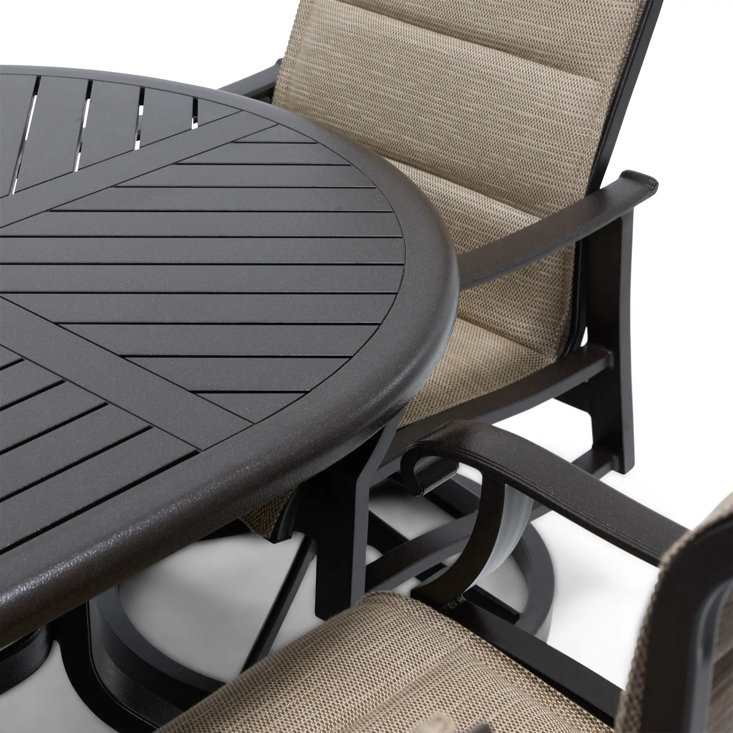 Stirling 7 Piece Padded Sling Oval Dining Group - Image 13