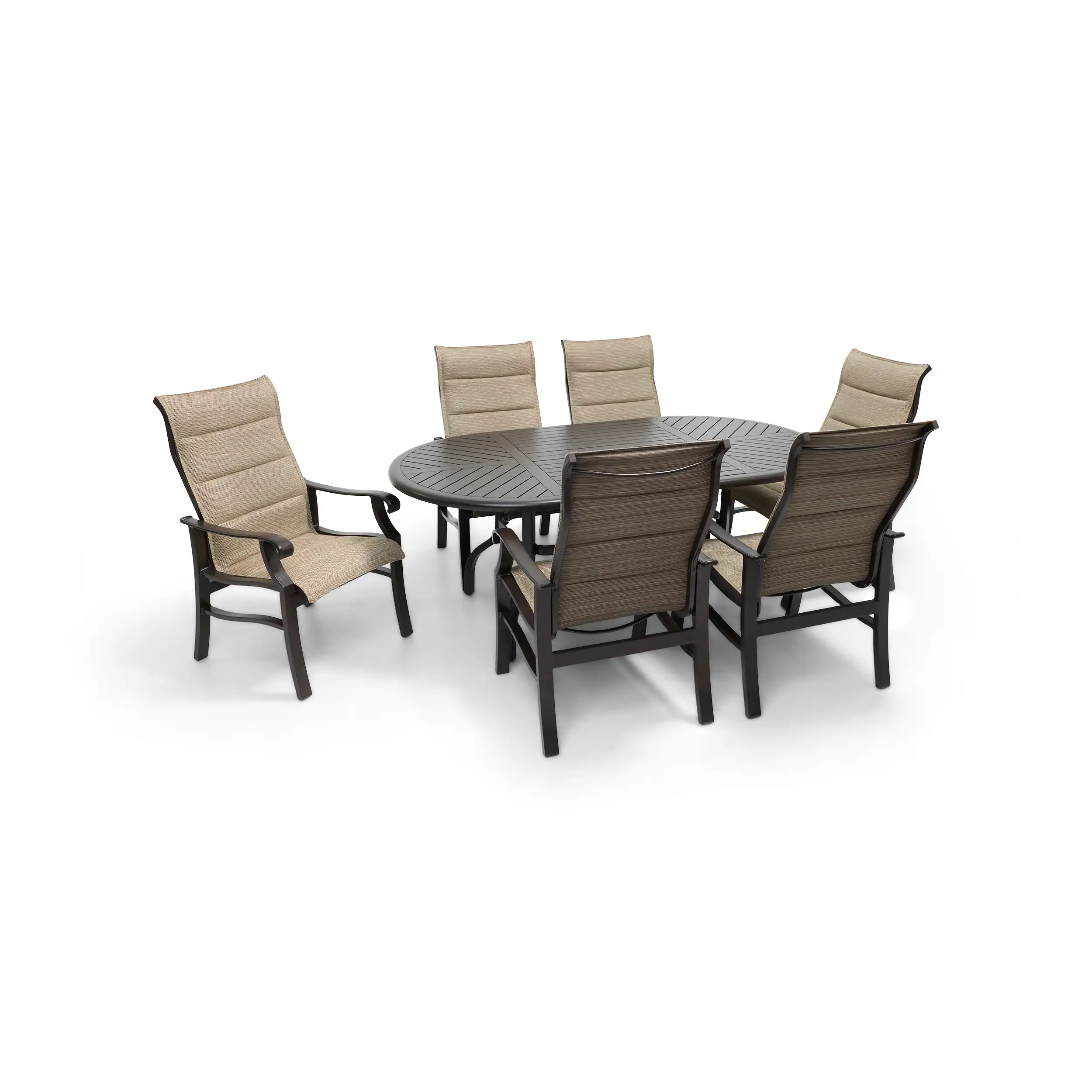 Stirling 7 Piece Padded Sling Oval Dining Group - Image 2