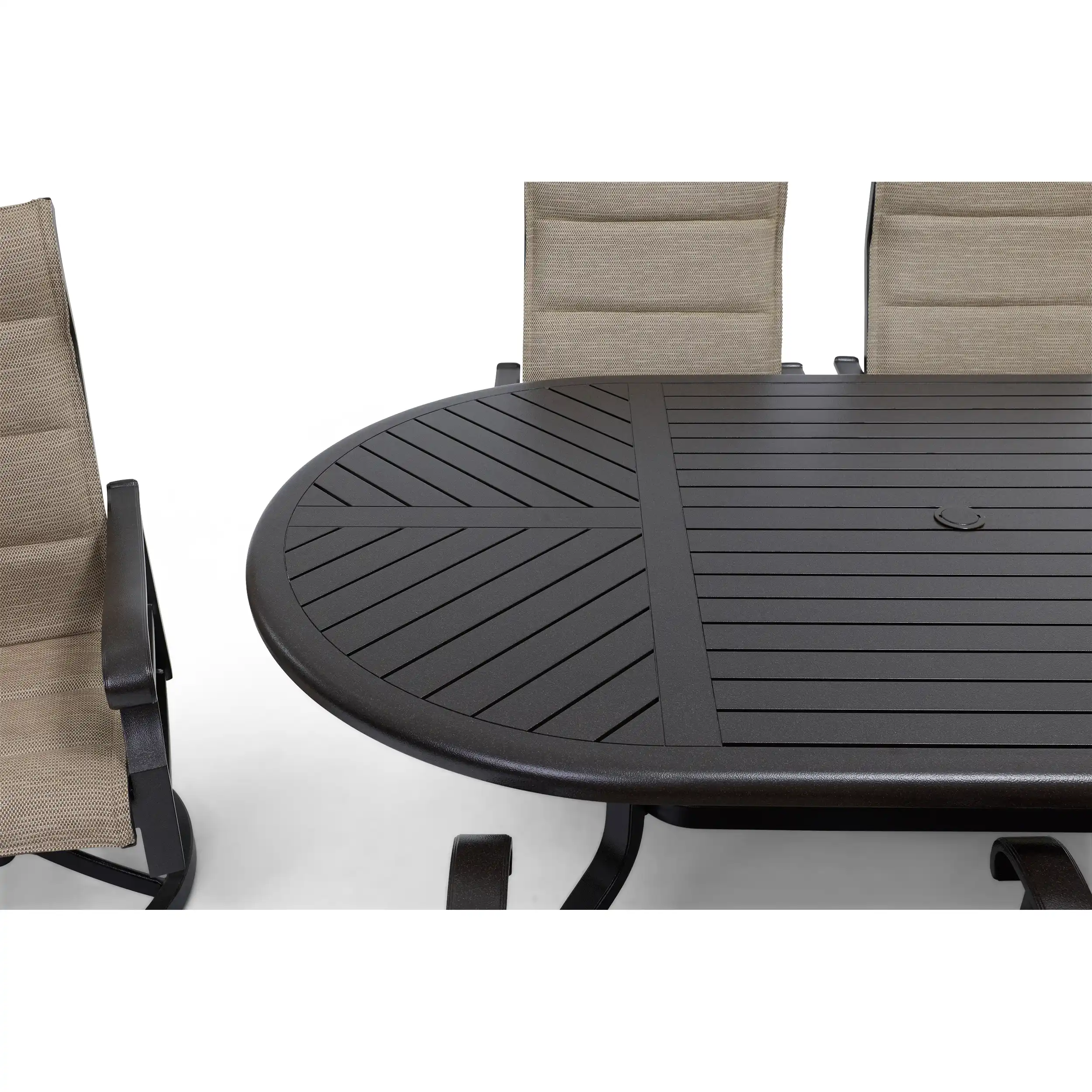 Stirling 7 Piece Padded Sling Oval Dining Group - Image 8