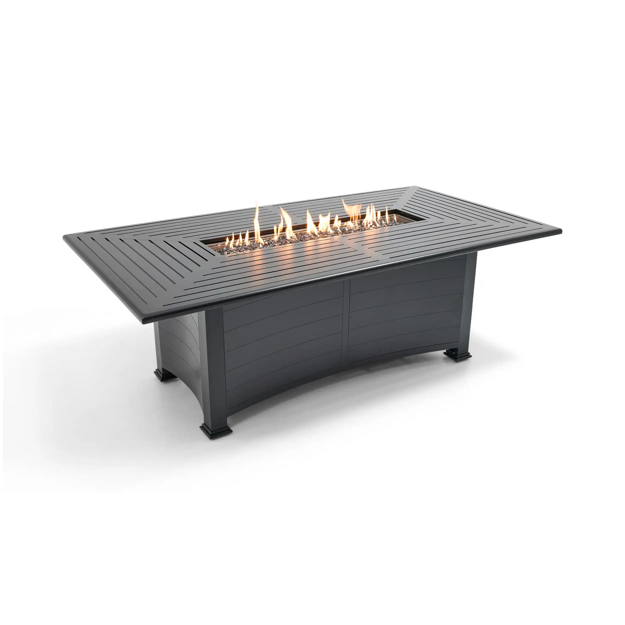 44"x84" Farnham Black Fire Dining Table W/ Lid - Image 2