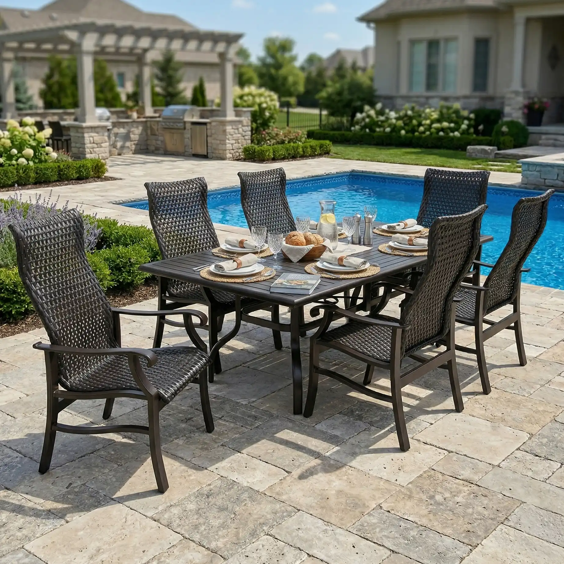 Stirling 7 Piece Woven Dining Group