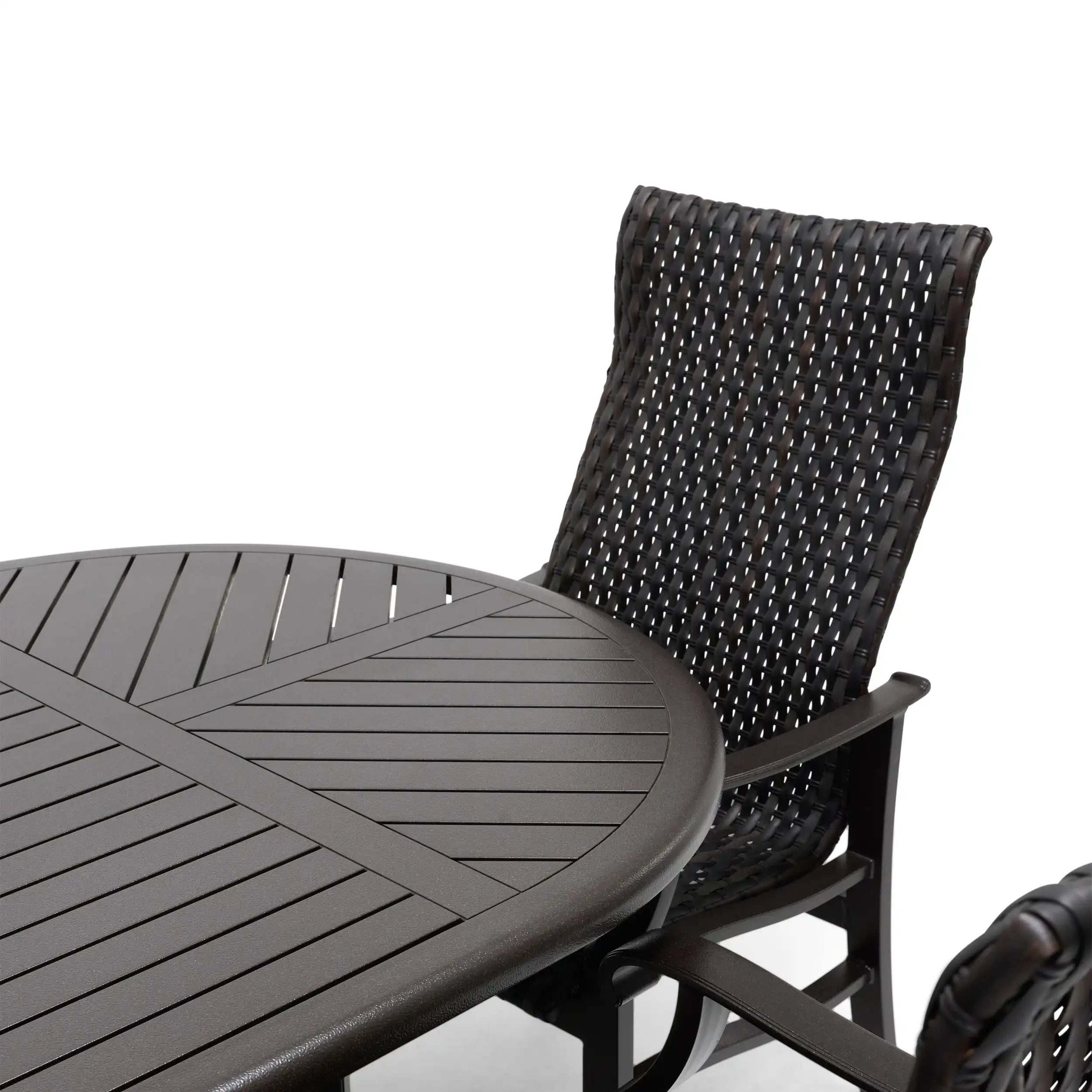 Stirling 7 Piece Woven Oval Dining Group - Image 13